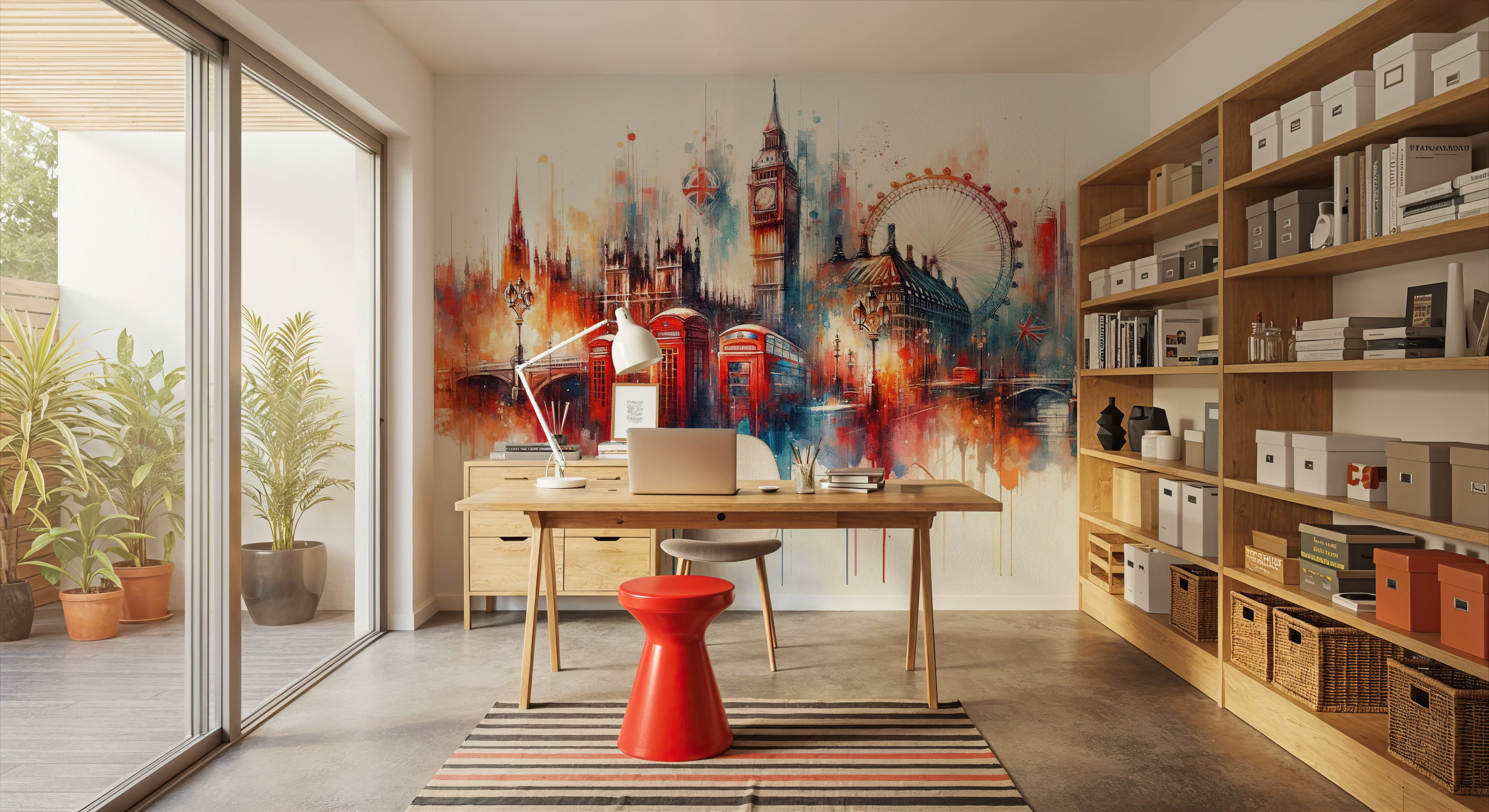 Watercolor London Skyline