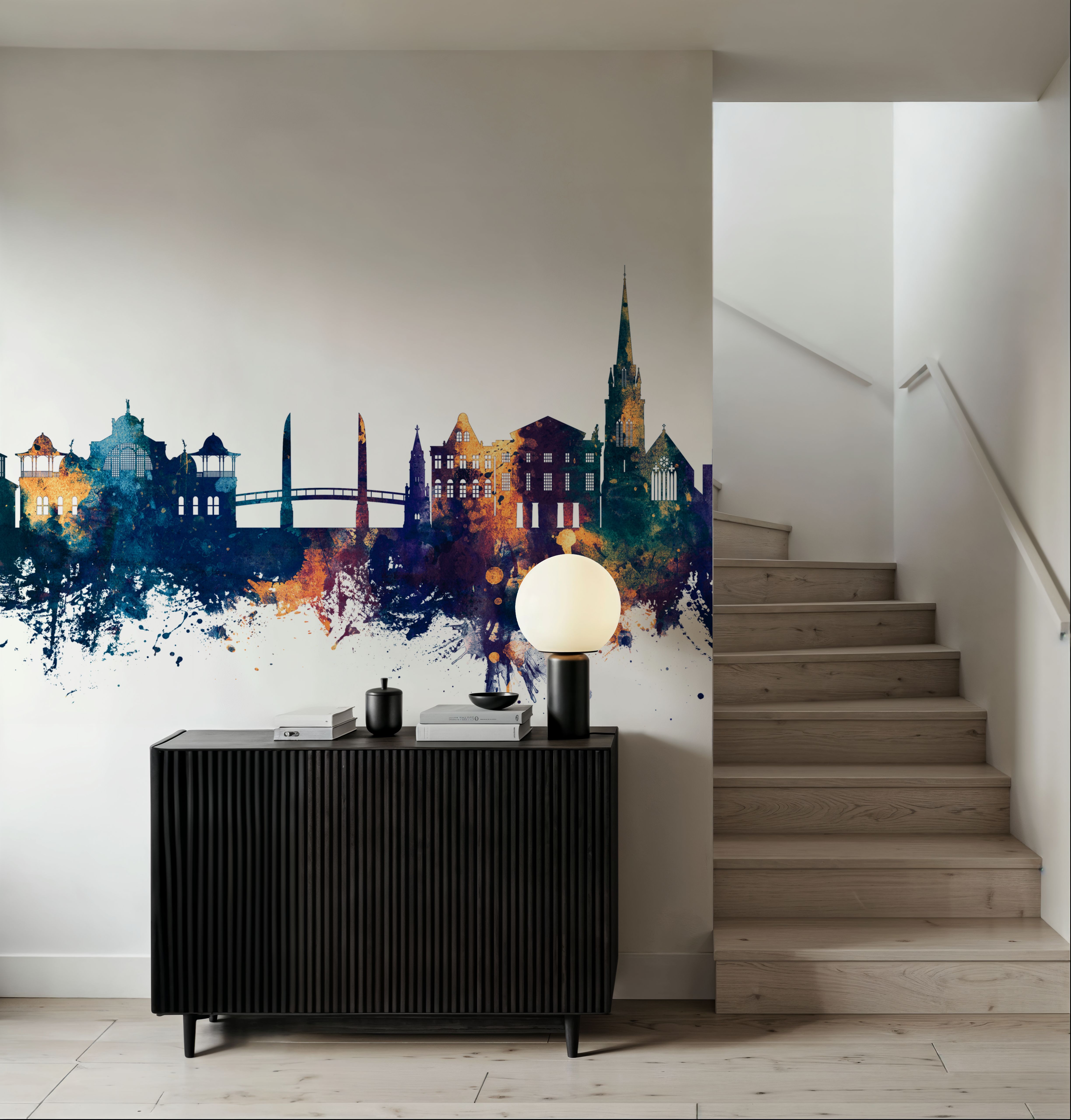 Torquay England Skyline Blue & Bronze