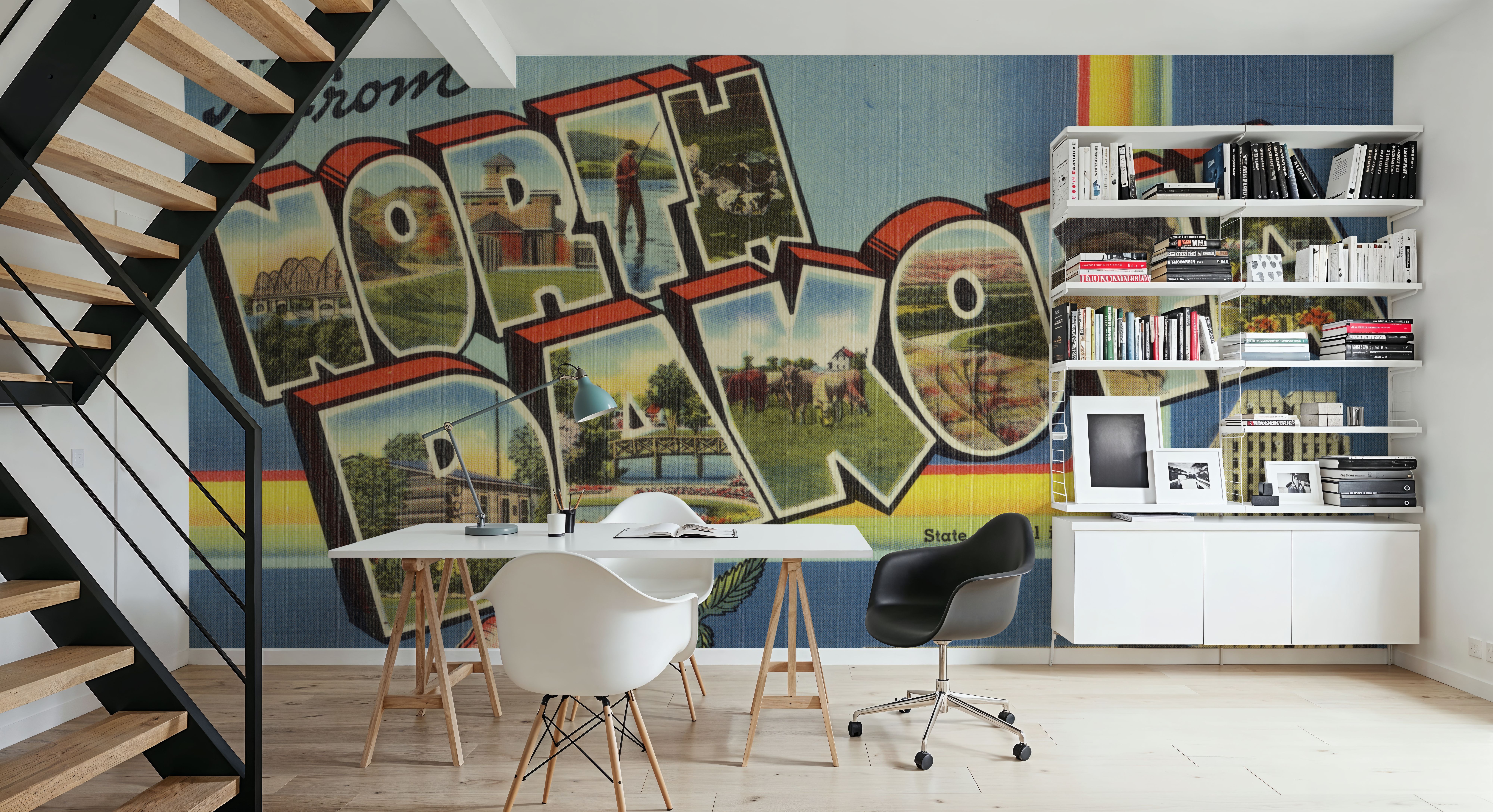 Greetings from North Dakota - Screenprint Postcard