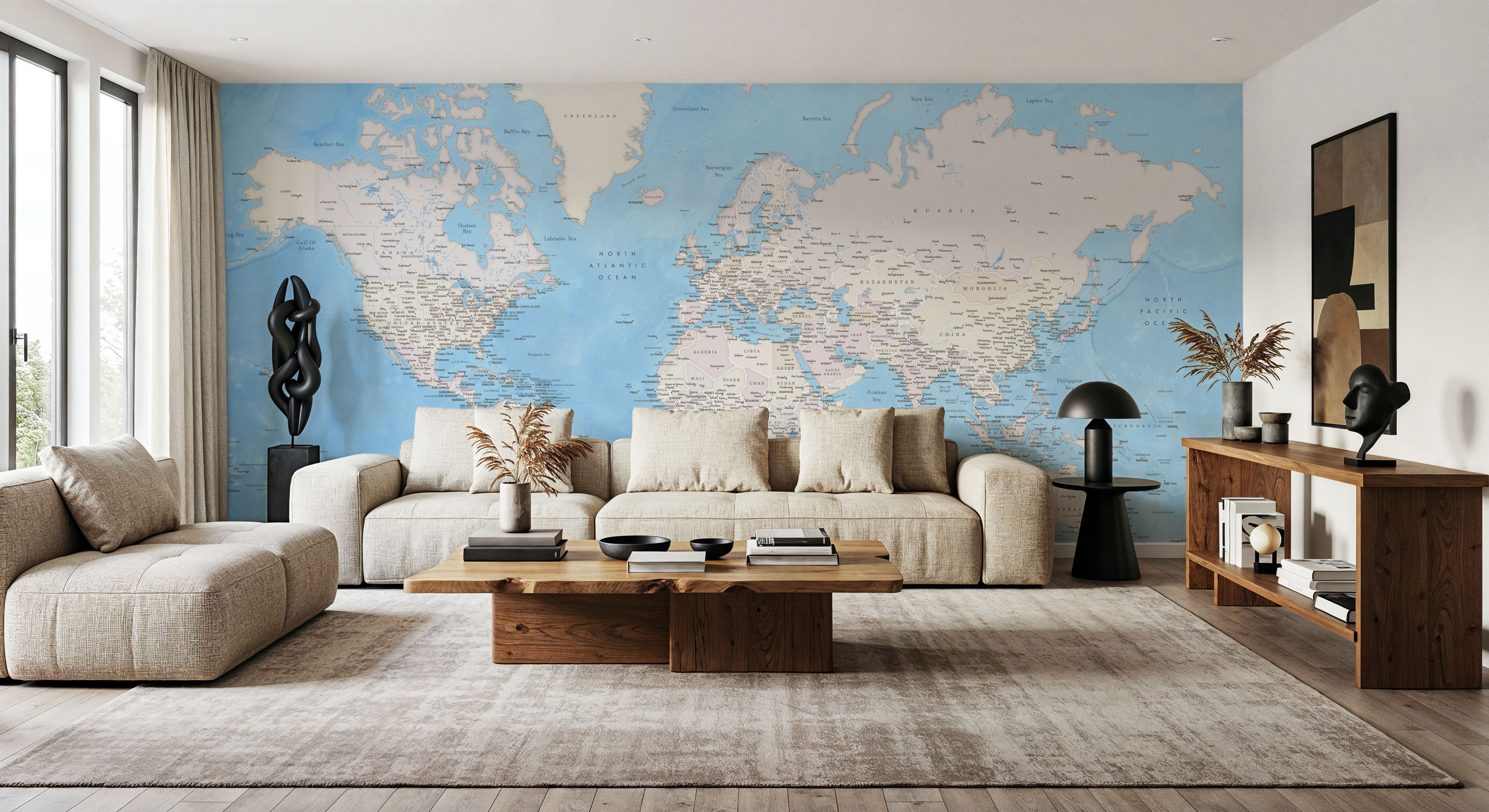 World Map Cities - Benning