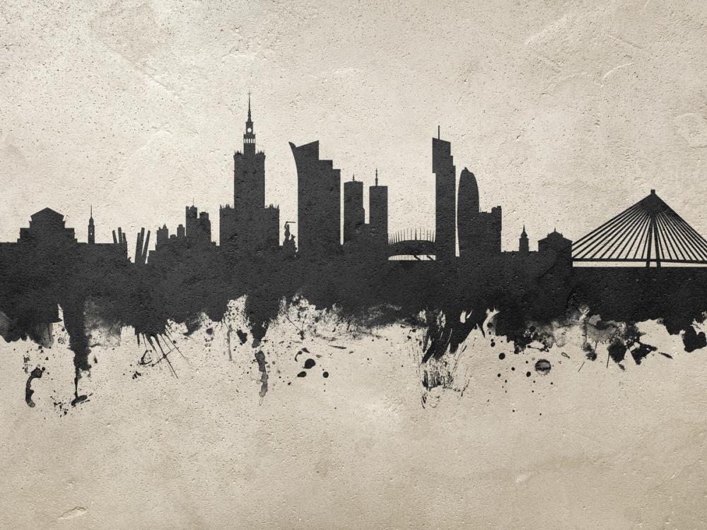 Warsaw Poland Skyline Concrete
