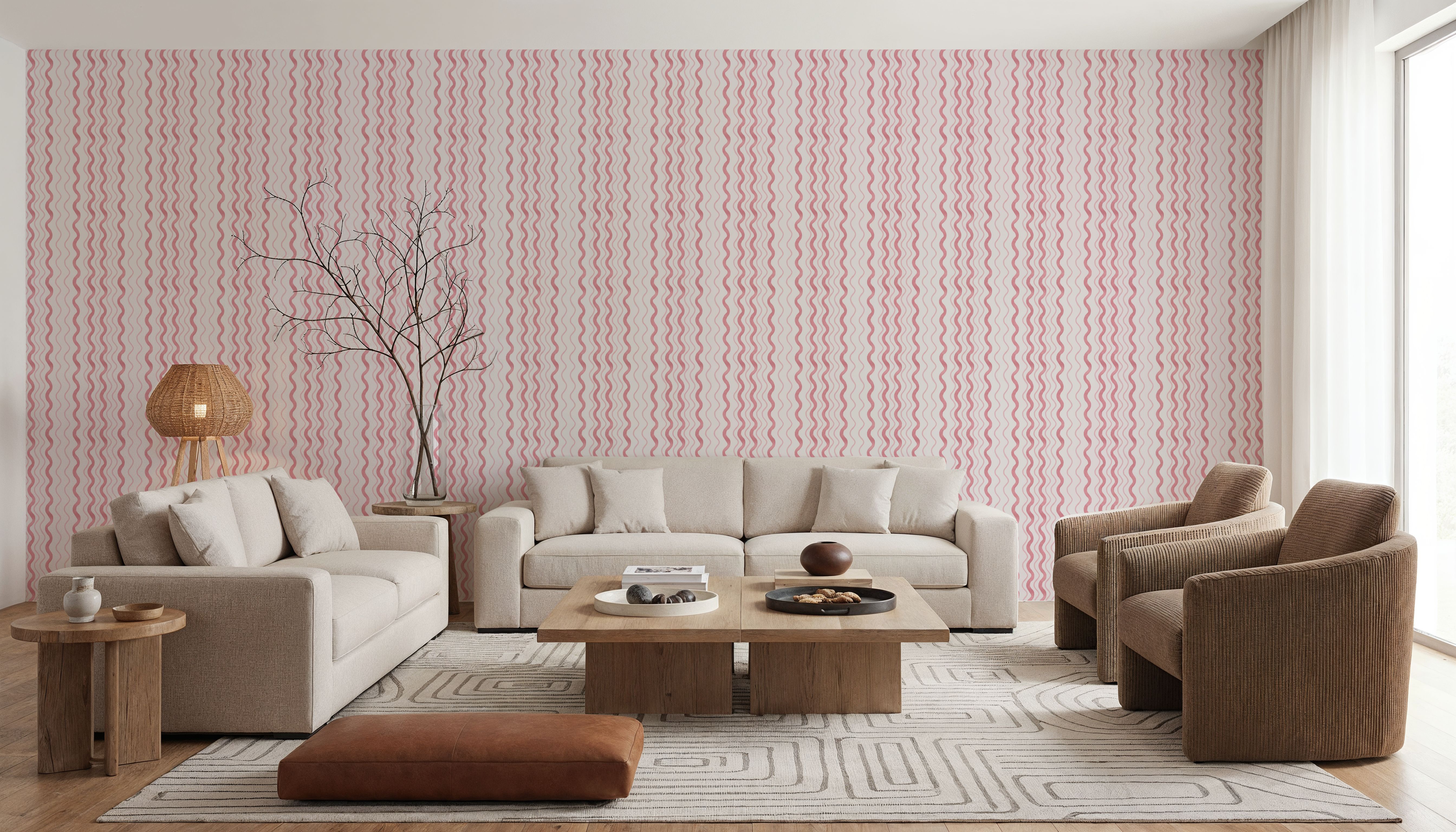 Wavy Stripes, Pink