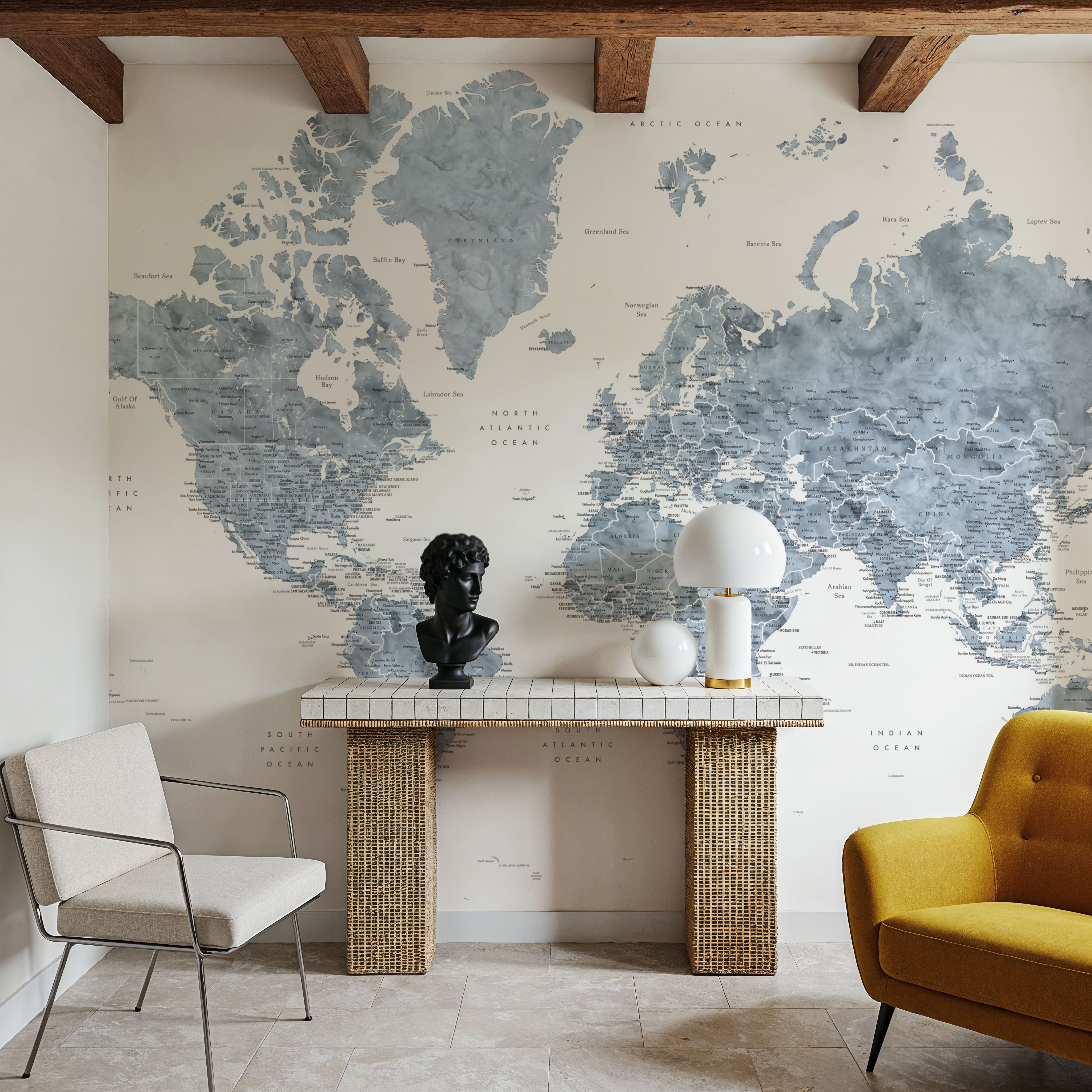 World Map Cities - Ninian