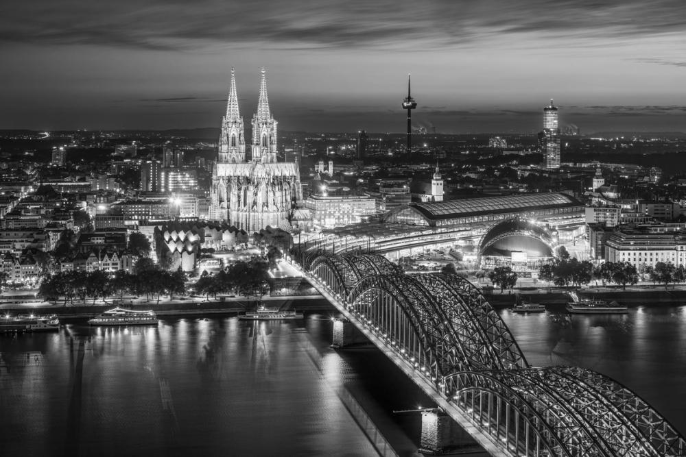 Cologne Cathedral Dusk BW