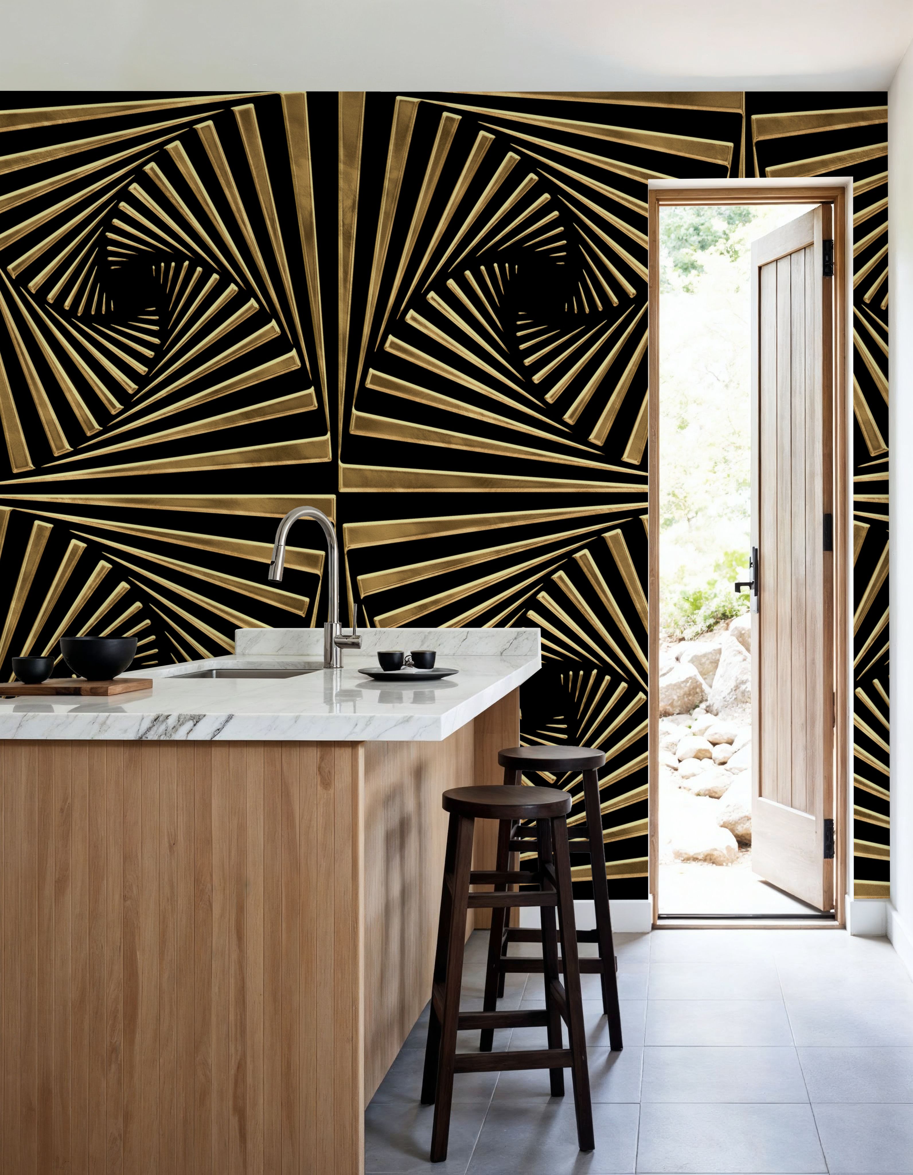 Art Deco Fans, Mural