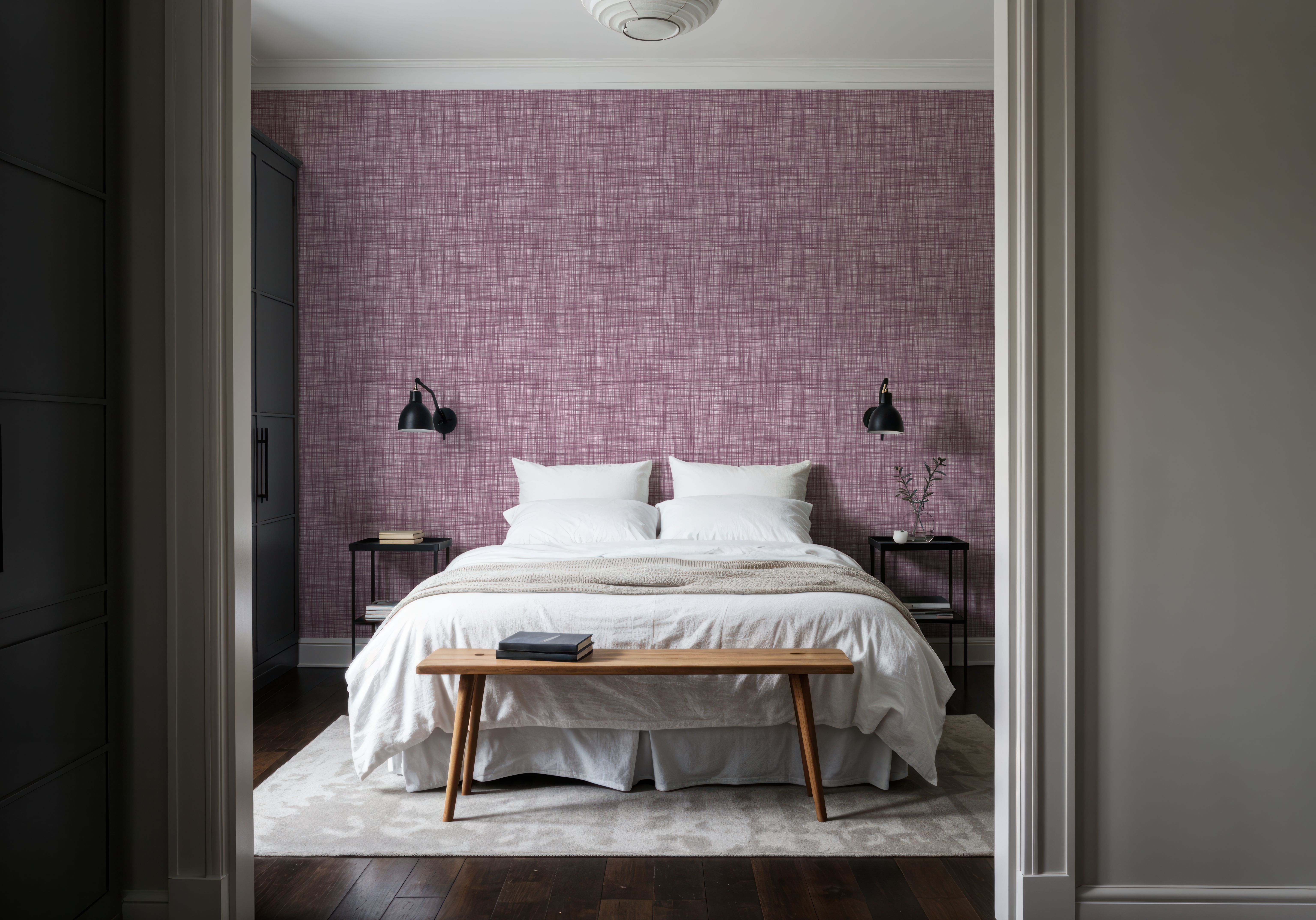 Mottled Linen Effect, Plum