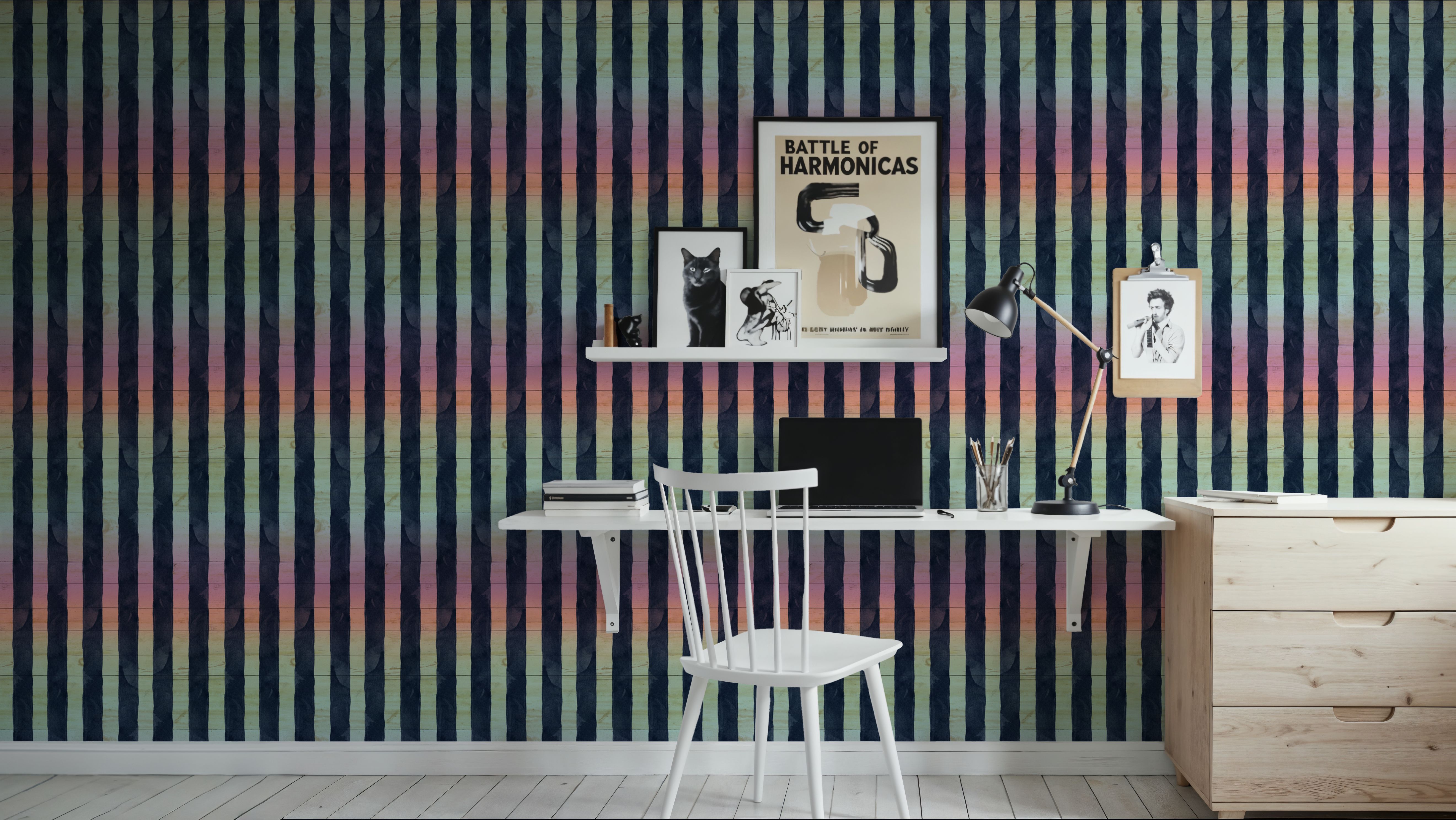 Mystical Neon Stripes