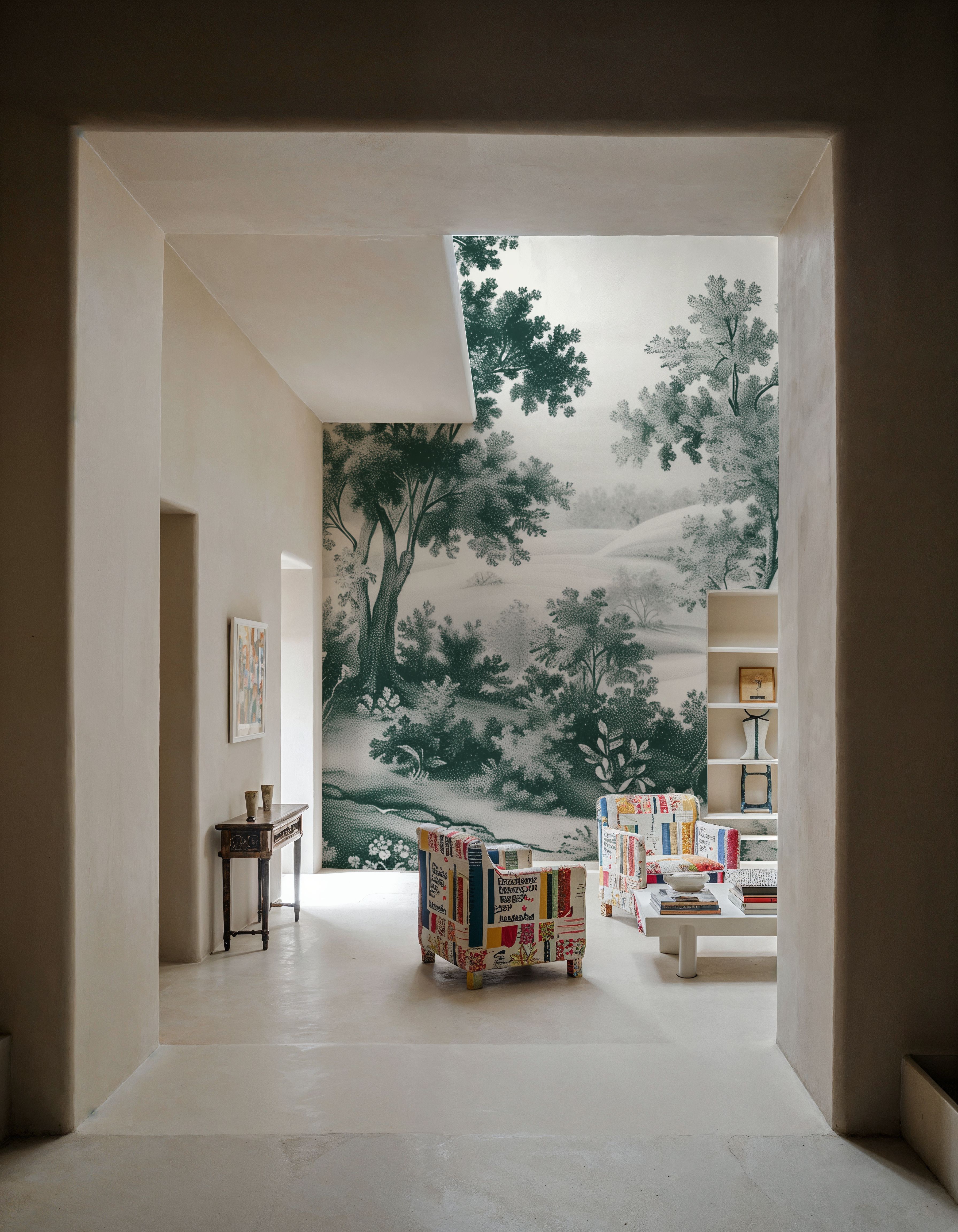 Pastoral Toile, Bottle Green