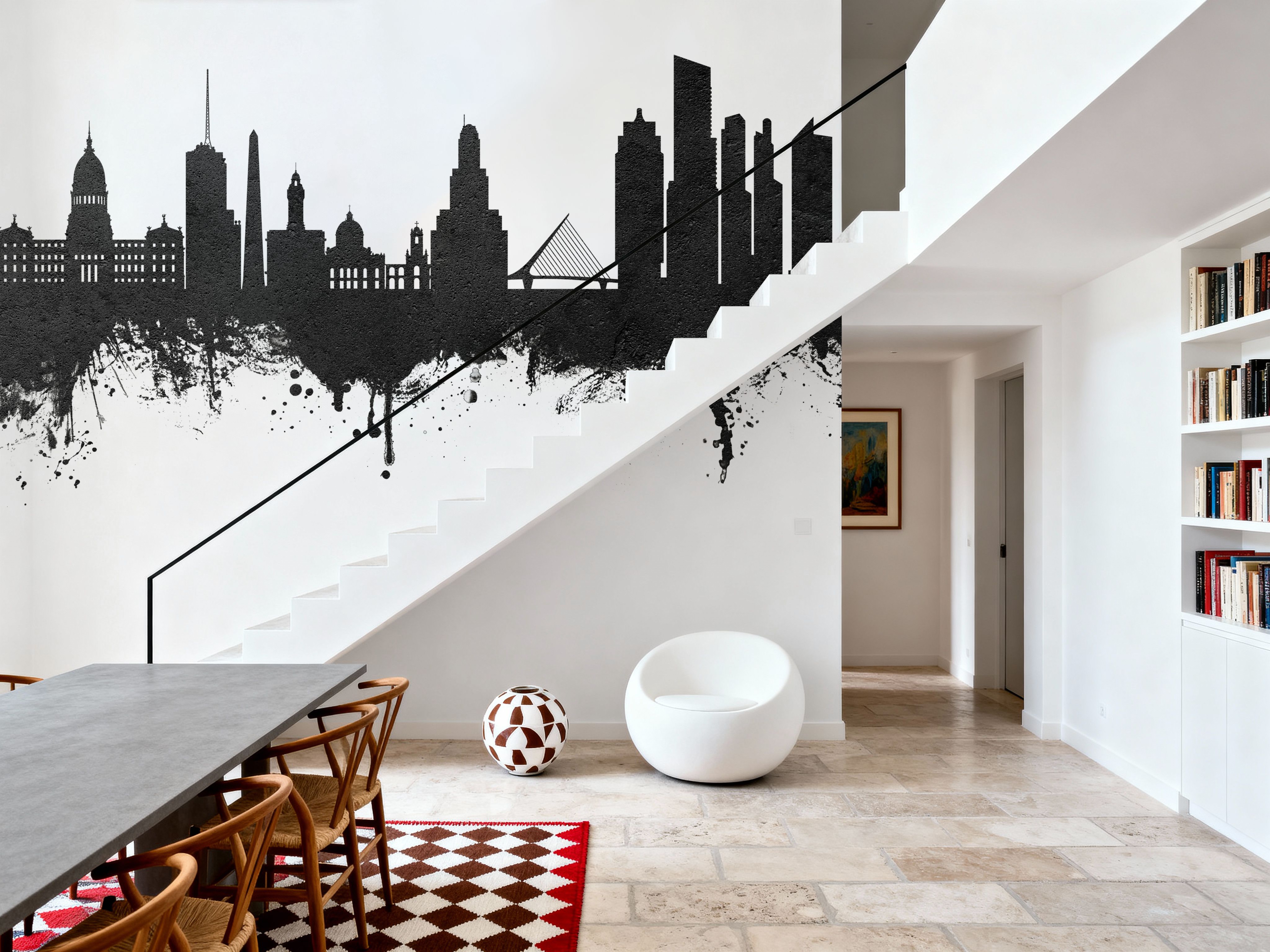 Buenos Aires Argentina Skyline Black & White