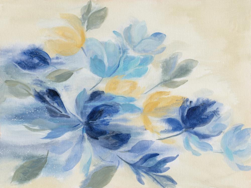 Sapphire Blue Floral II