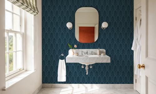 Brushstroke Fan Scallop, French Blue
