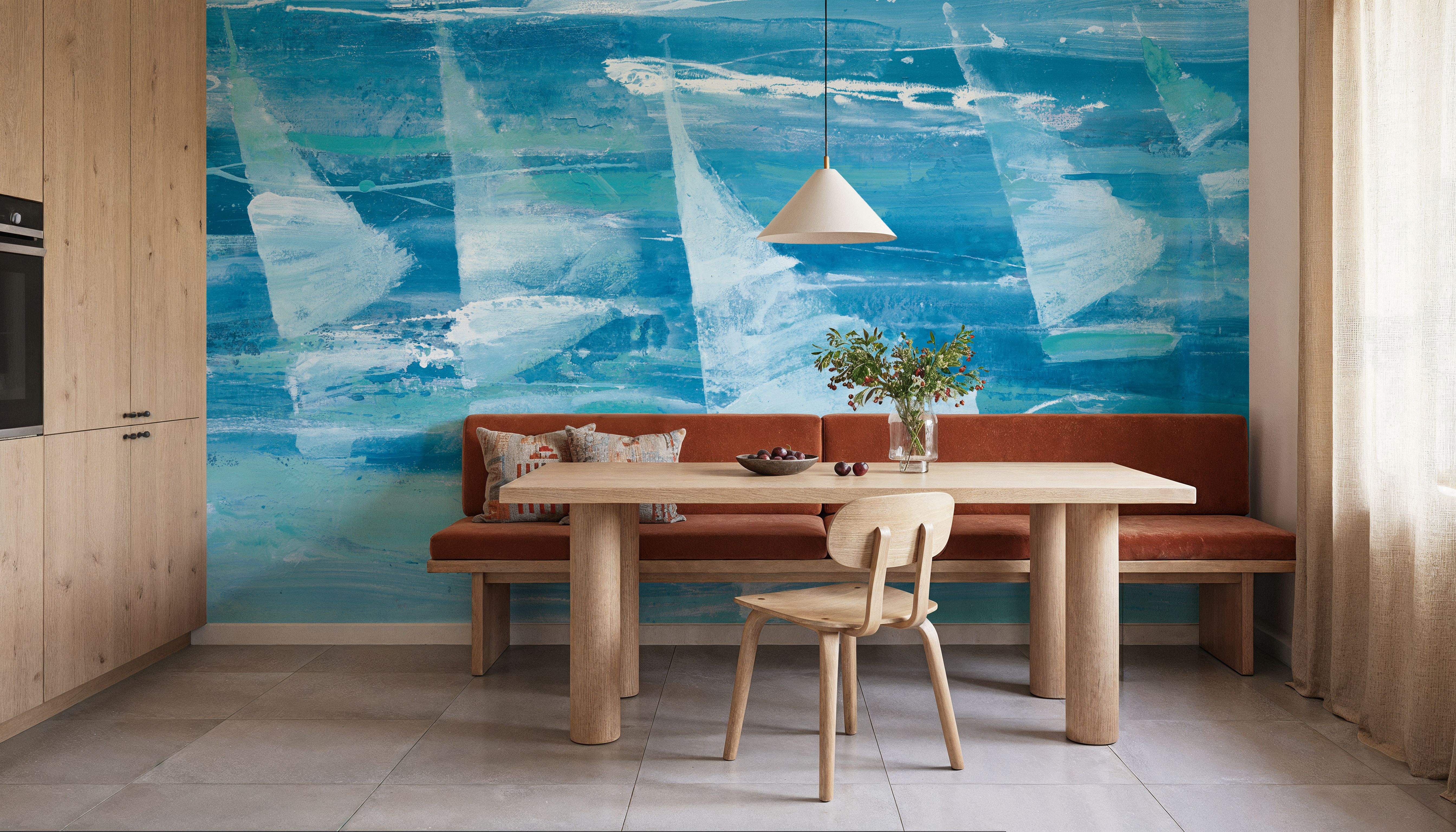 Summer Sail III Blue, Wallpaper