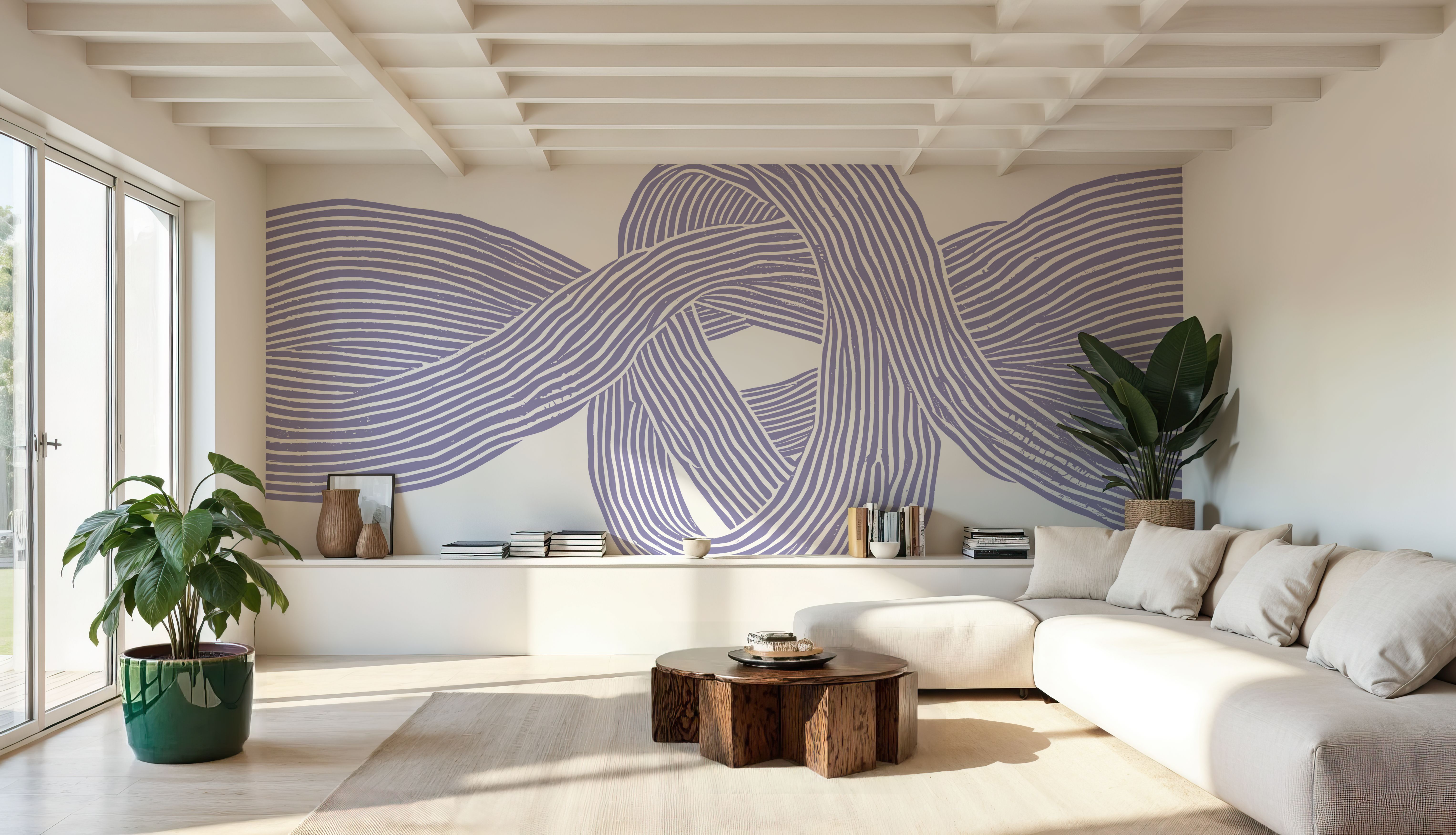 Wall Mural - Knots No 1 - Lines mural wallpaper - Hallway staircases - Wallism US - Premium, Textured or Peel & Stick