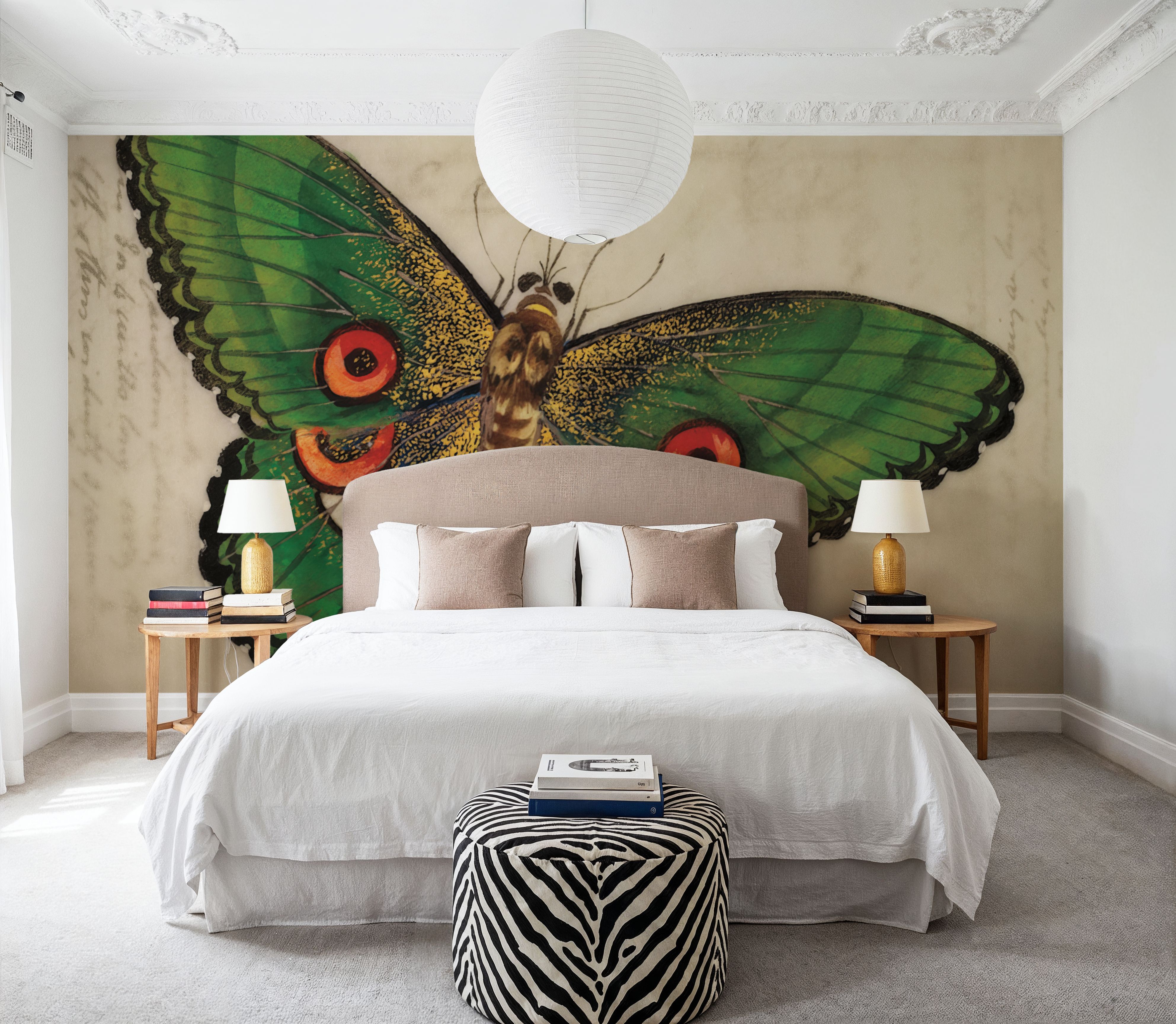Vintage Green Butterfly