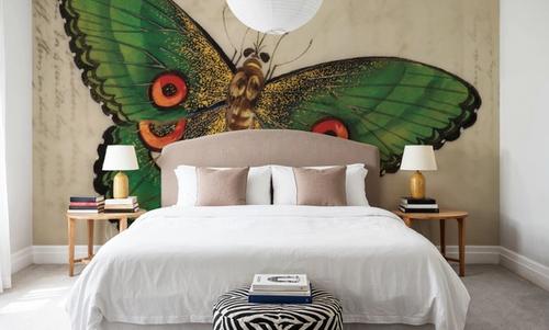 Vintage Green Butterfly