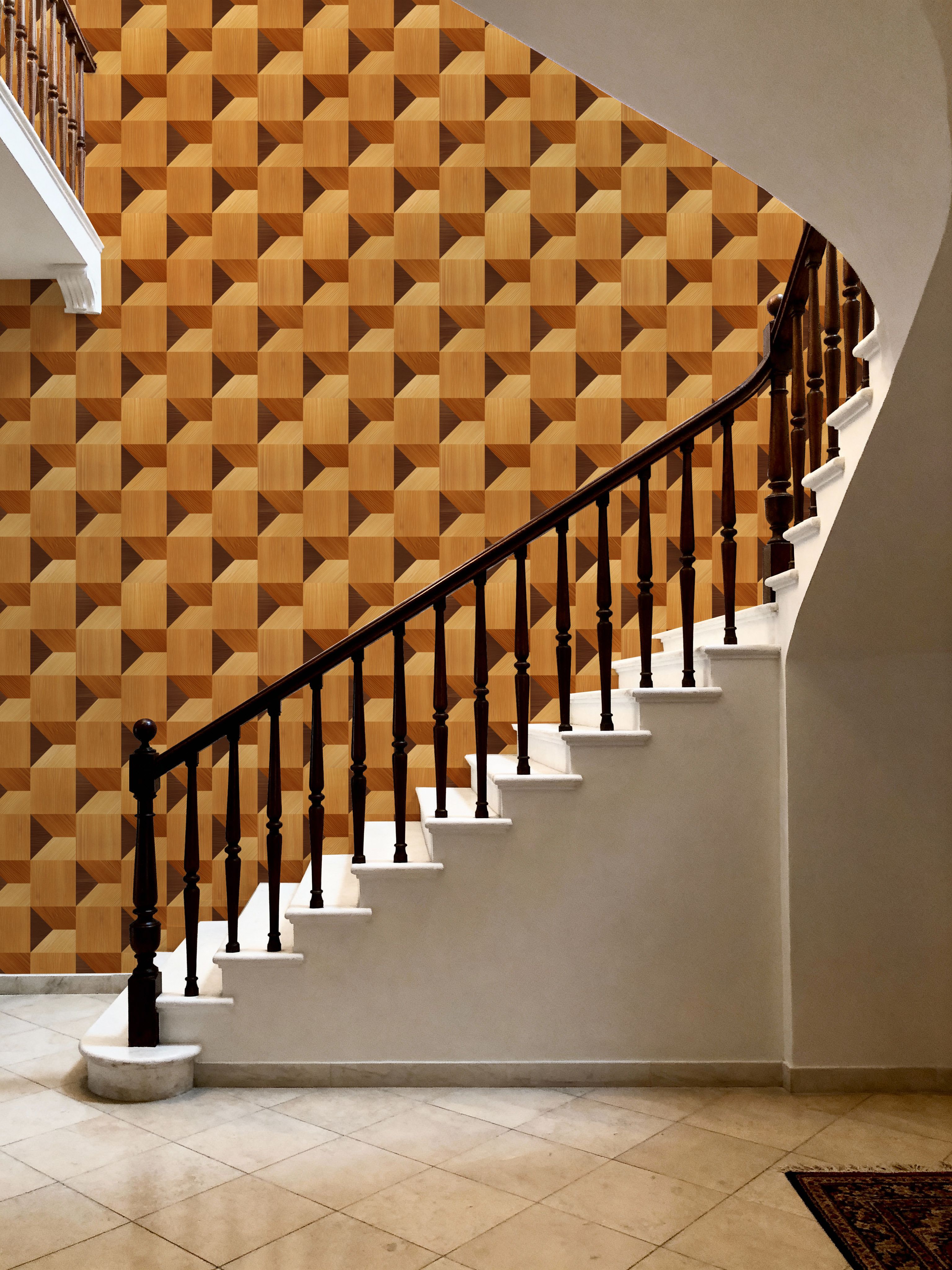 Illusion Box Marquetry, Mahogny