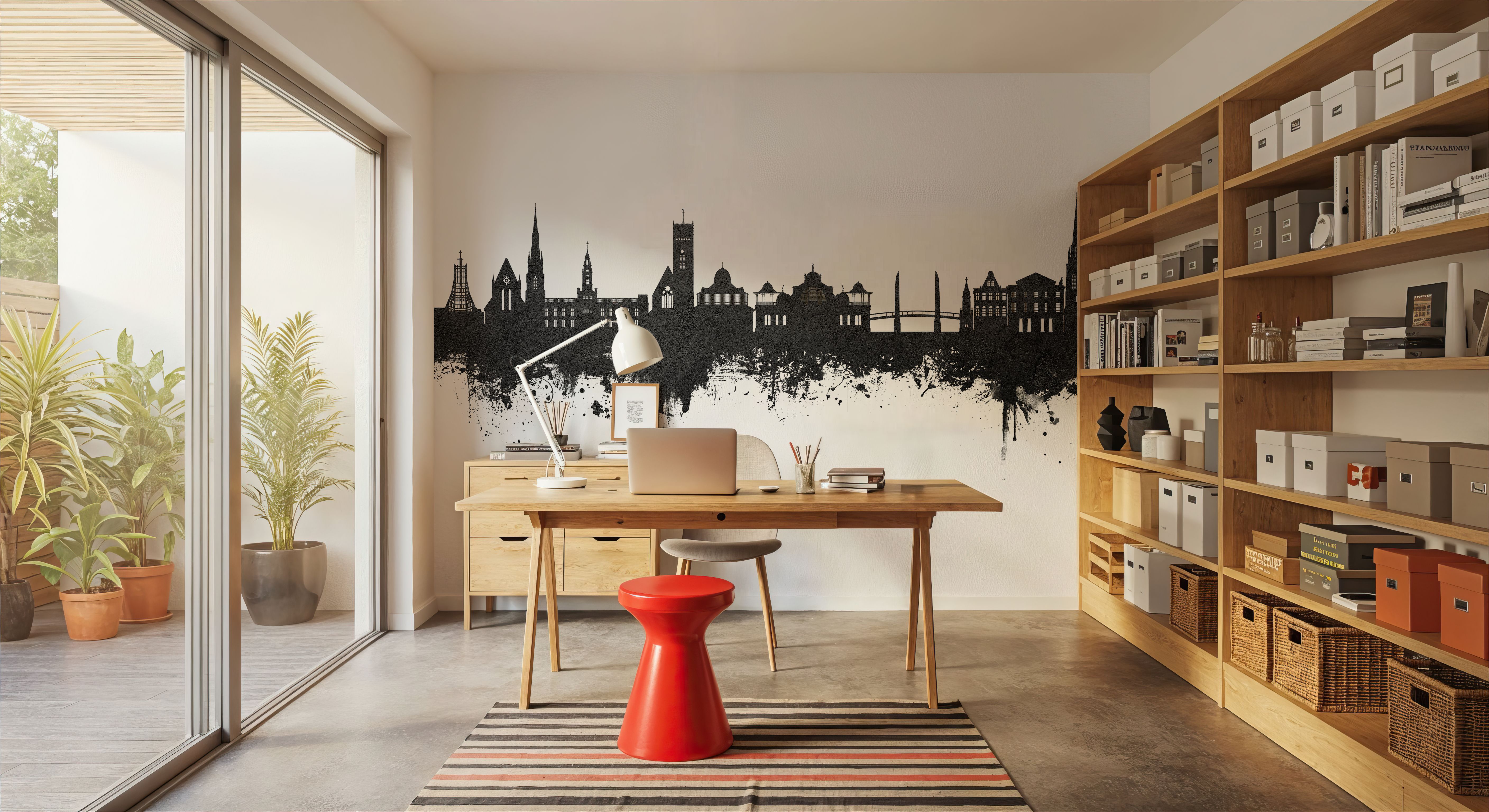 Torquay England Skyline Black & White