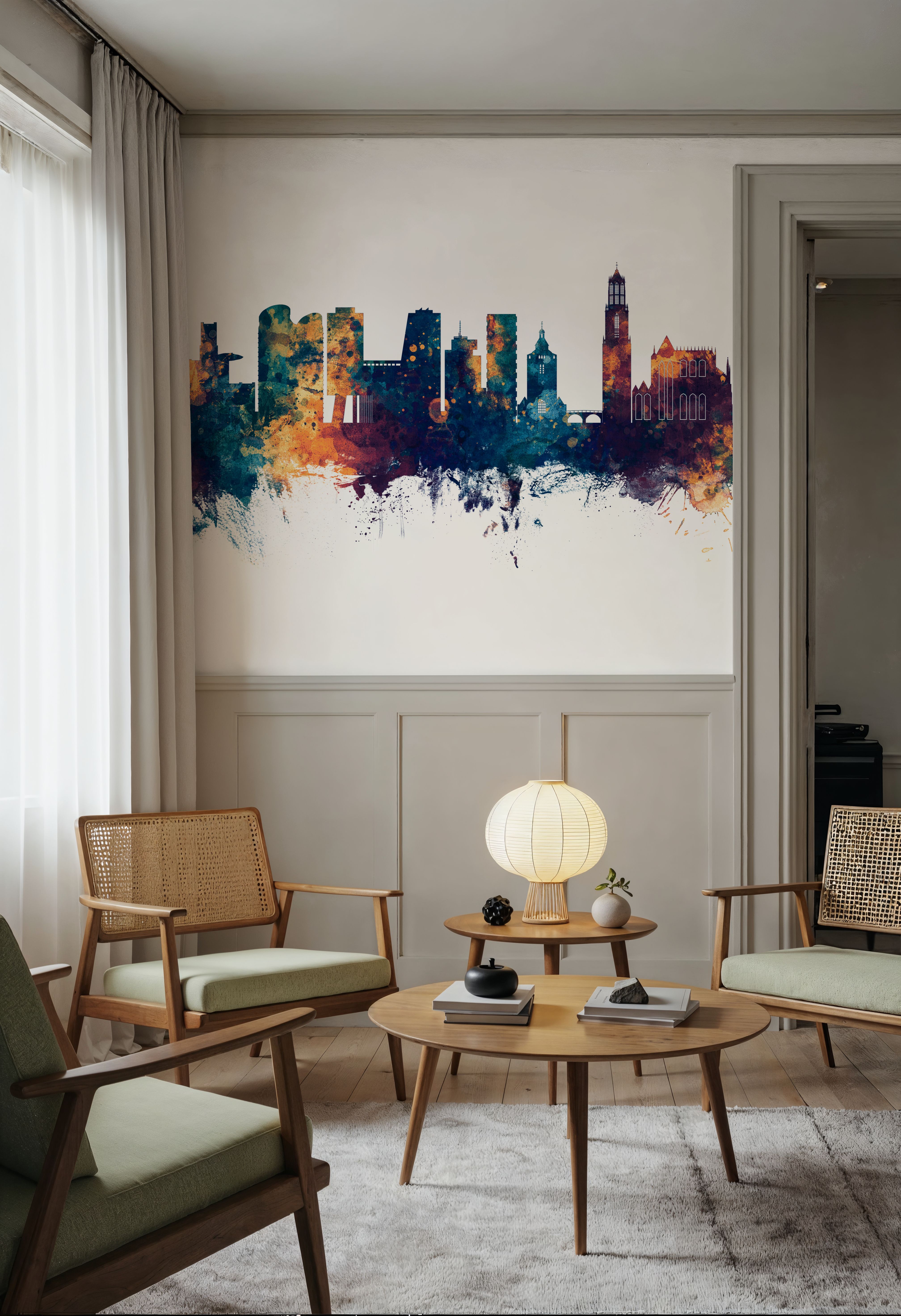 Utrecht The Netherlands Skyline Blue & Bronze