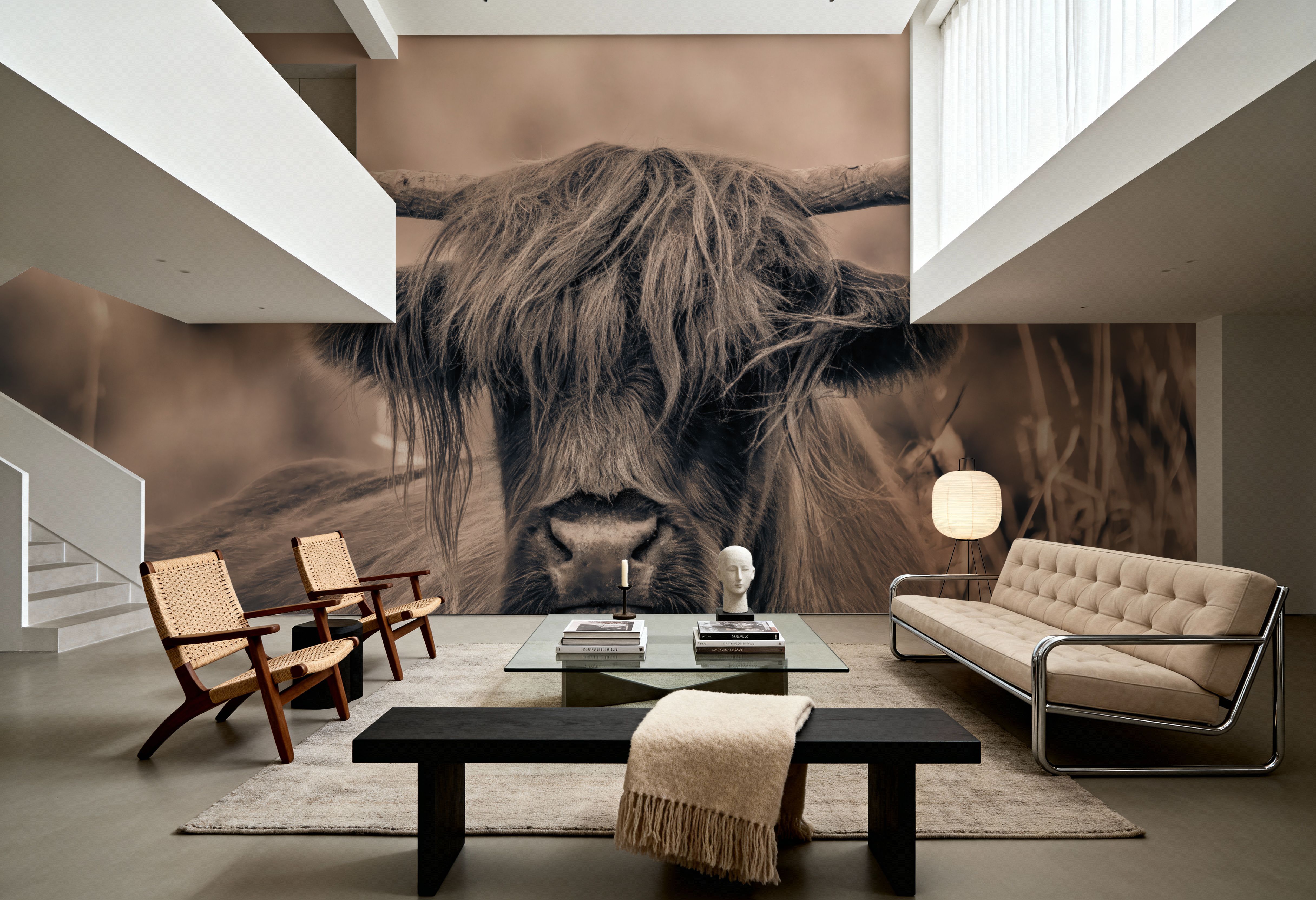 Highland Meadow Portrait Sepia