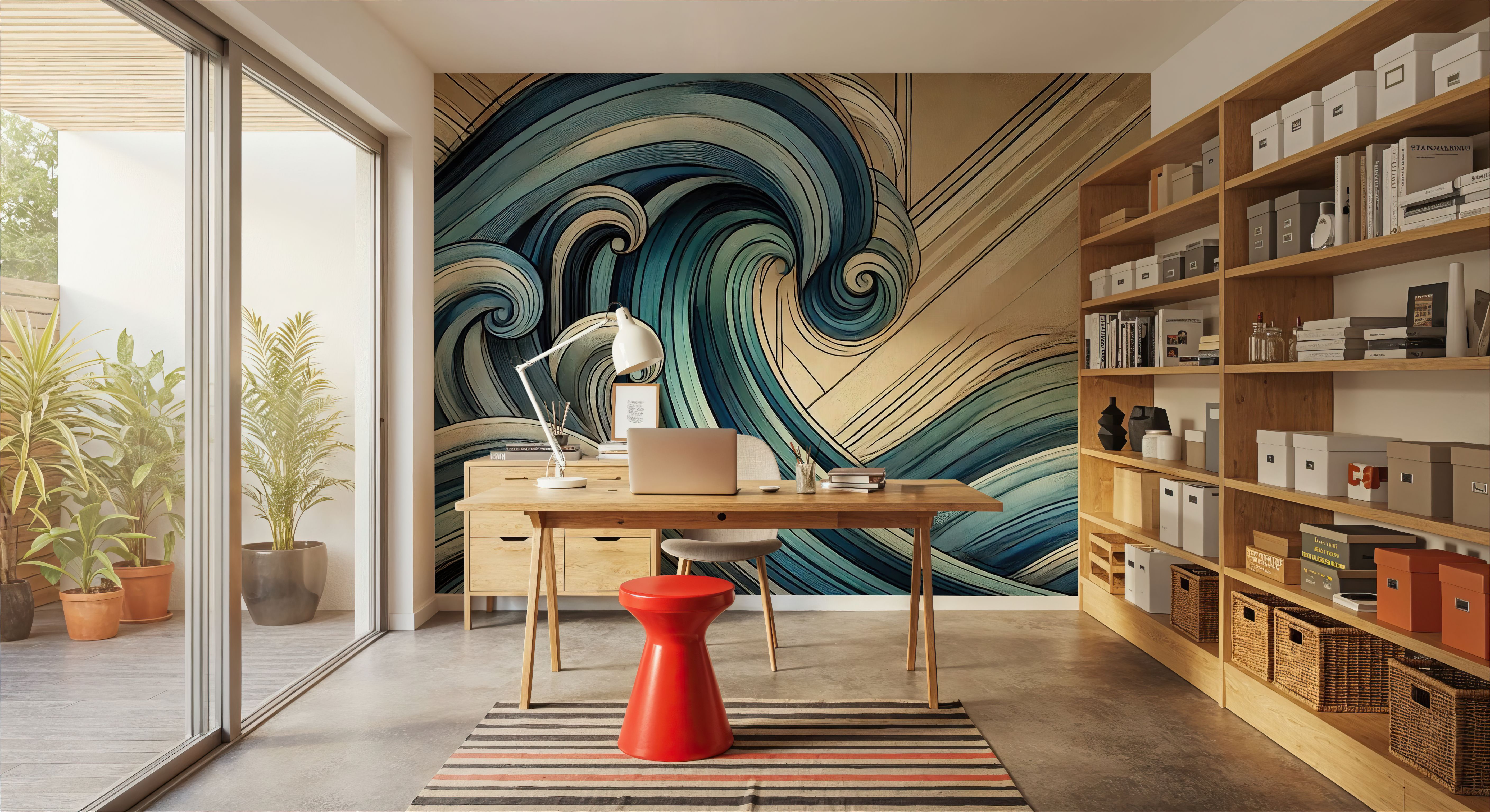 Ocean Waves in Art Deco