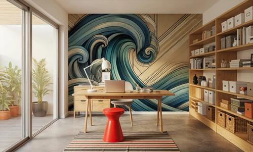 Ocean Waves in Art Deco