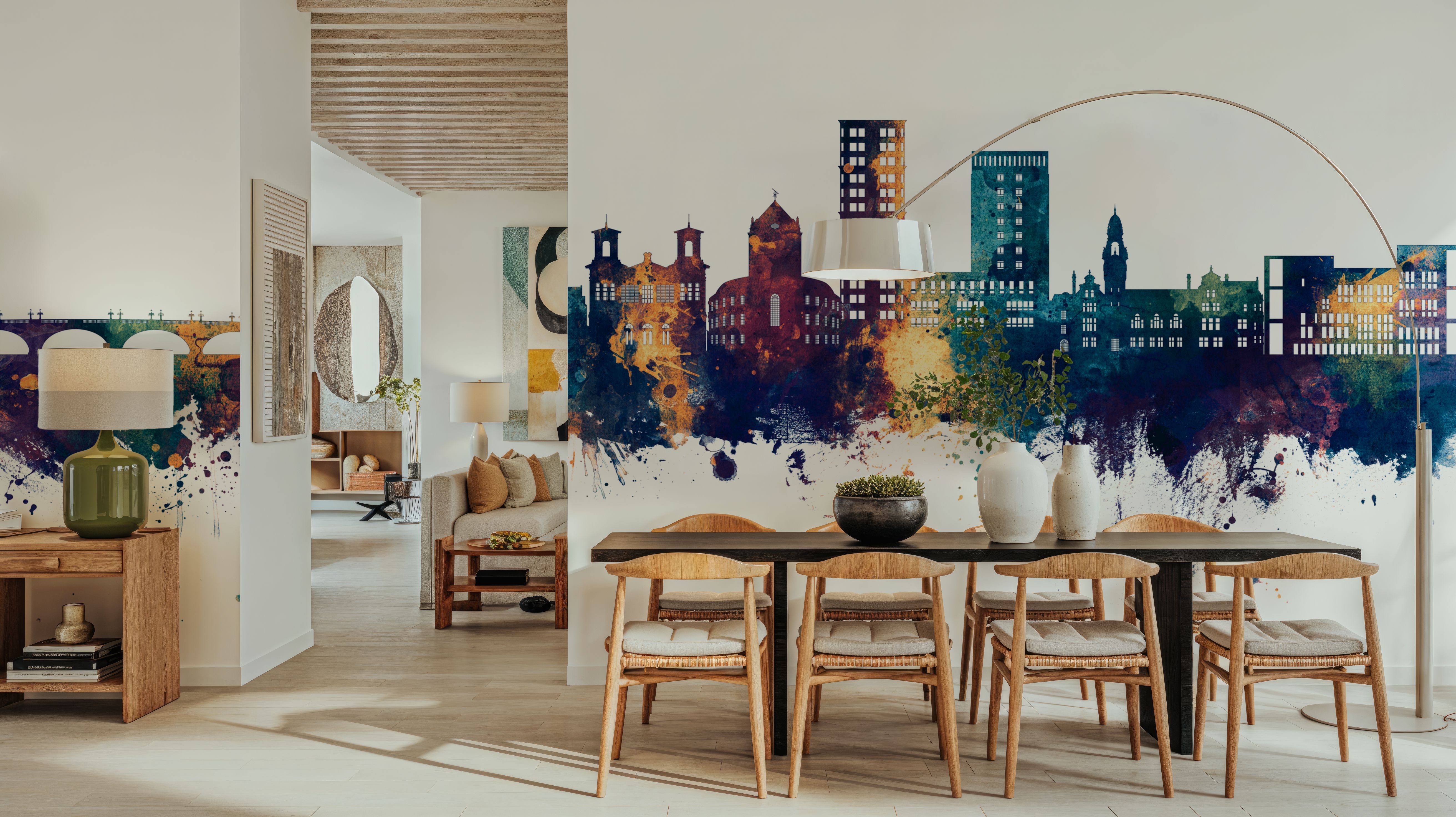 Kingston upon Thames England Skyline Blue & Bronze