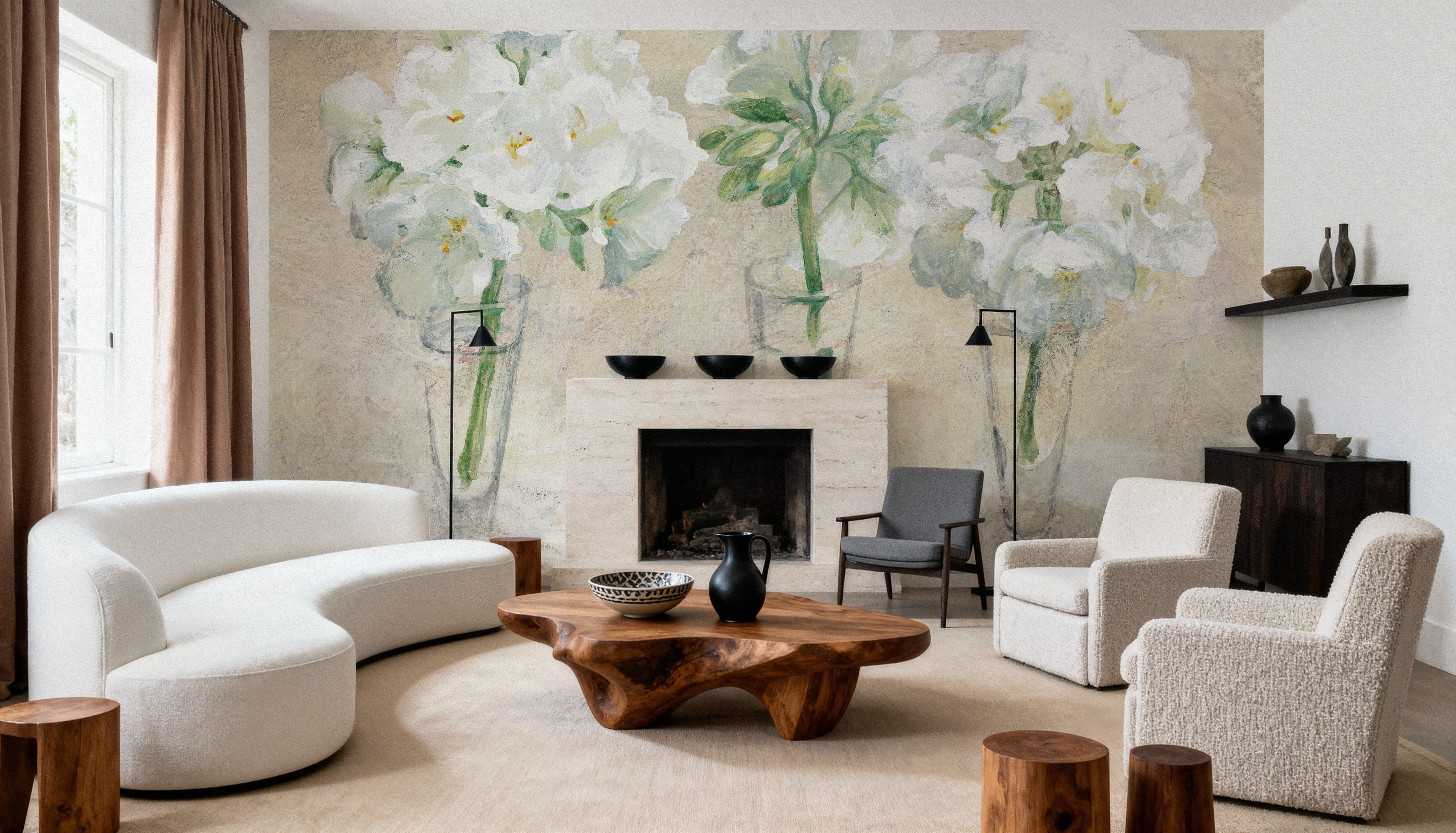 Geraniums in Glasses II Neutral