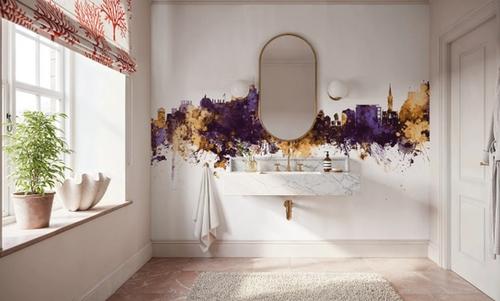 Jersey Channel Islands Skyline Purple & Gold