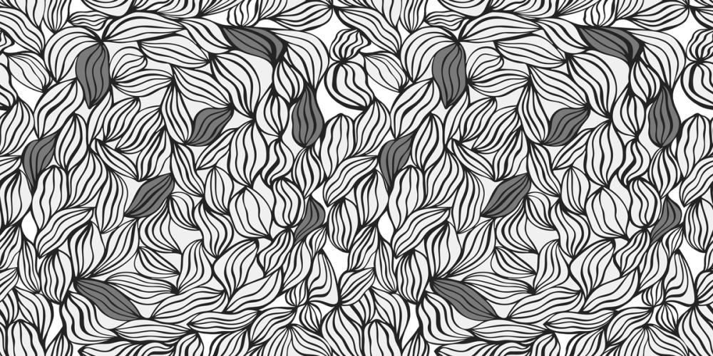 Negative Leaf, Black & White