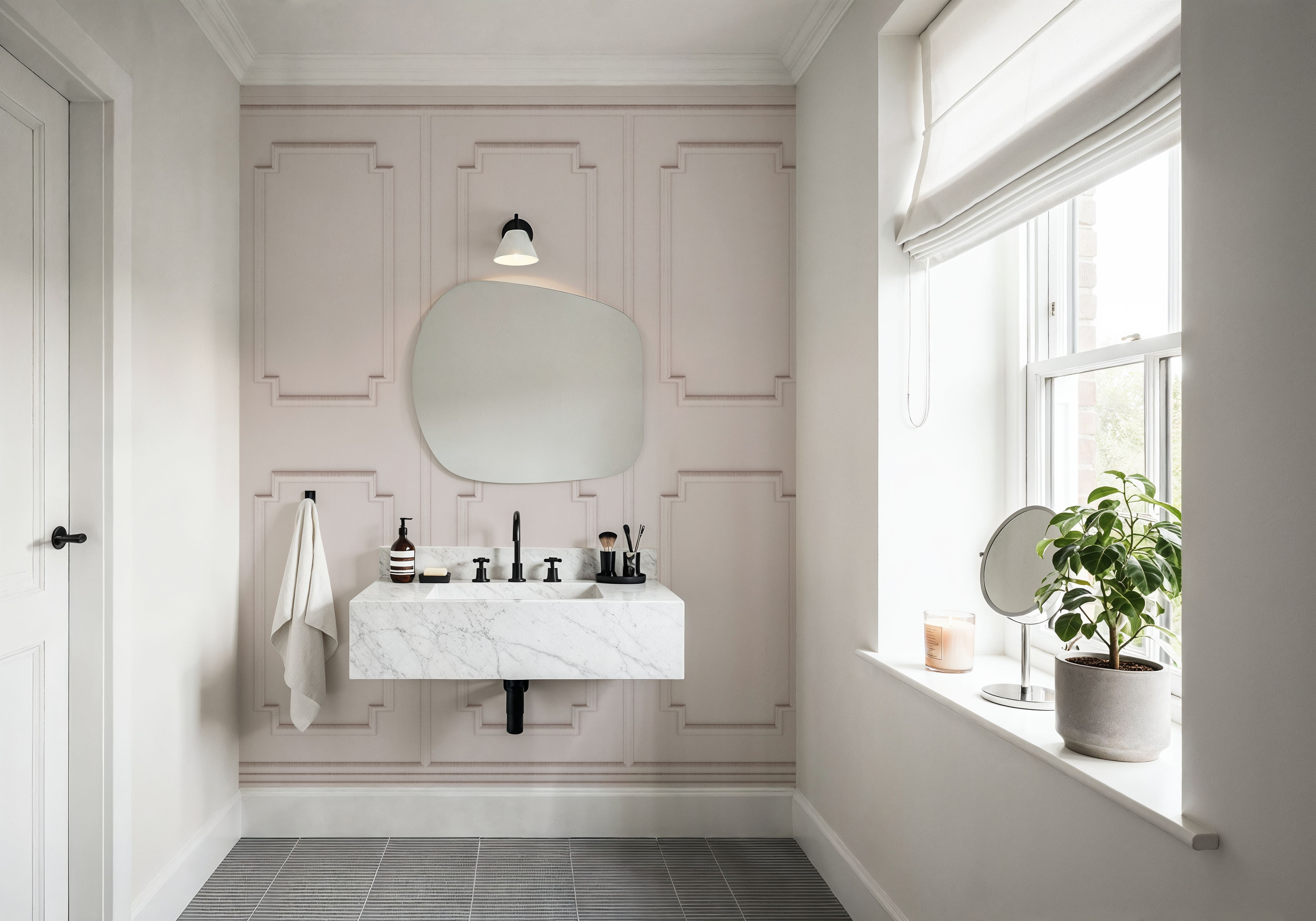 Faux Wall Panel Moulding, Cream