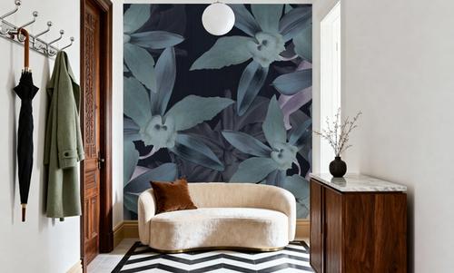 Big Orchids Dark Green
