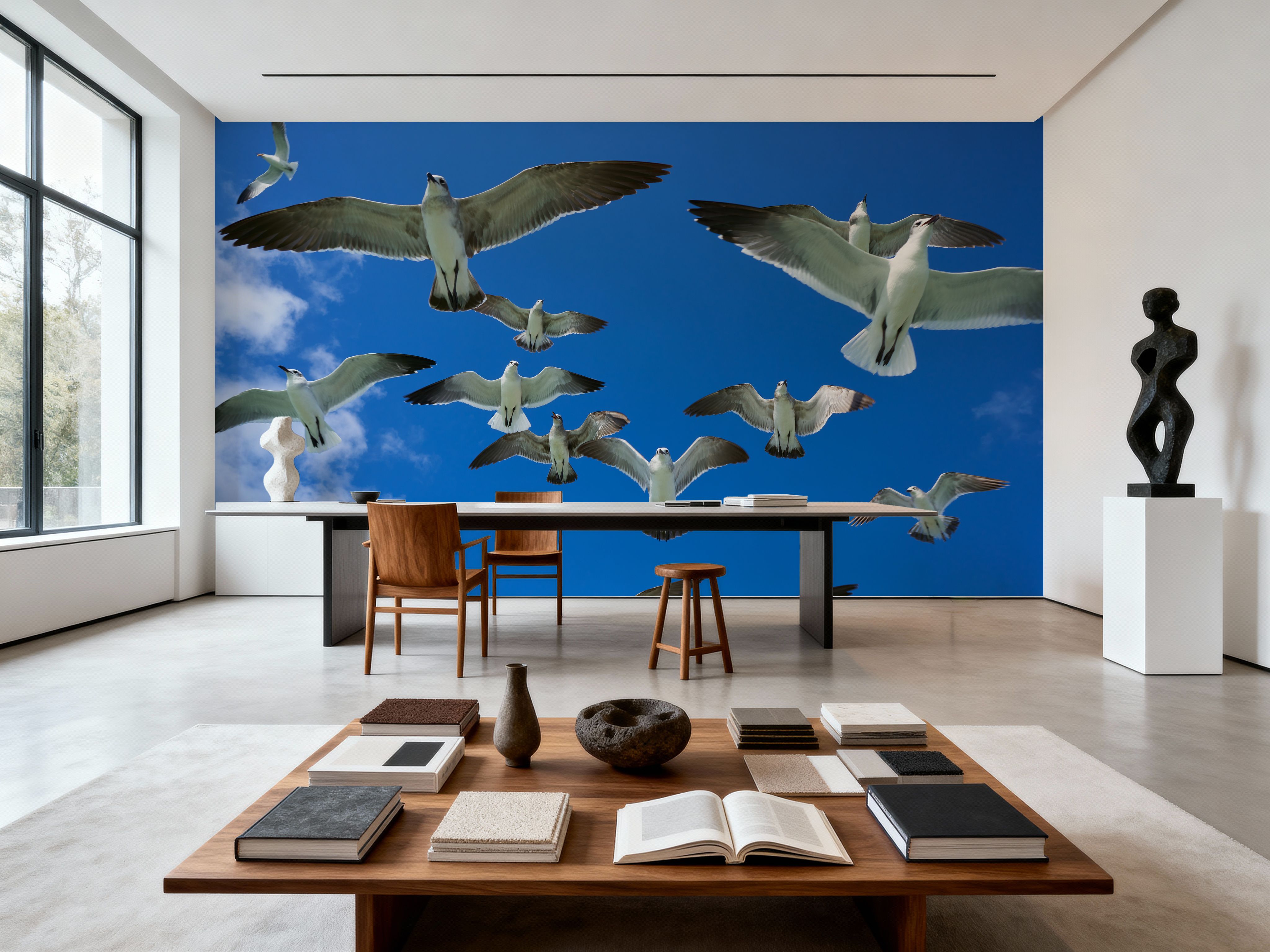 Soaring Seagulls