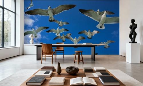 Soaring Seagulls
