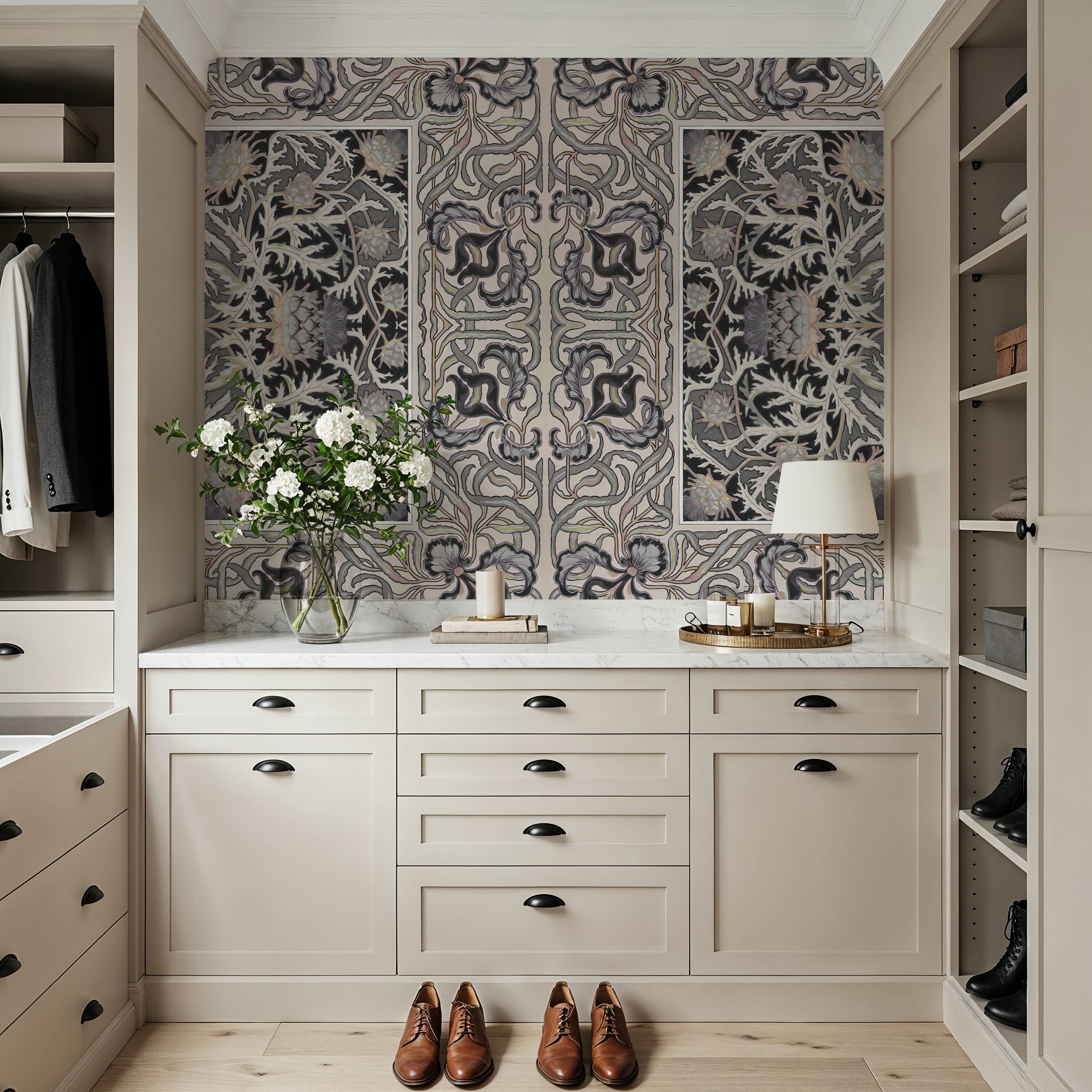 Iris & Thistle Ornament, Midnight