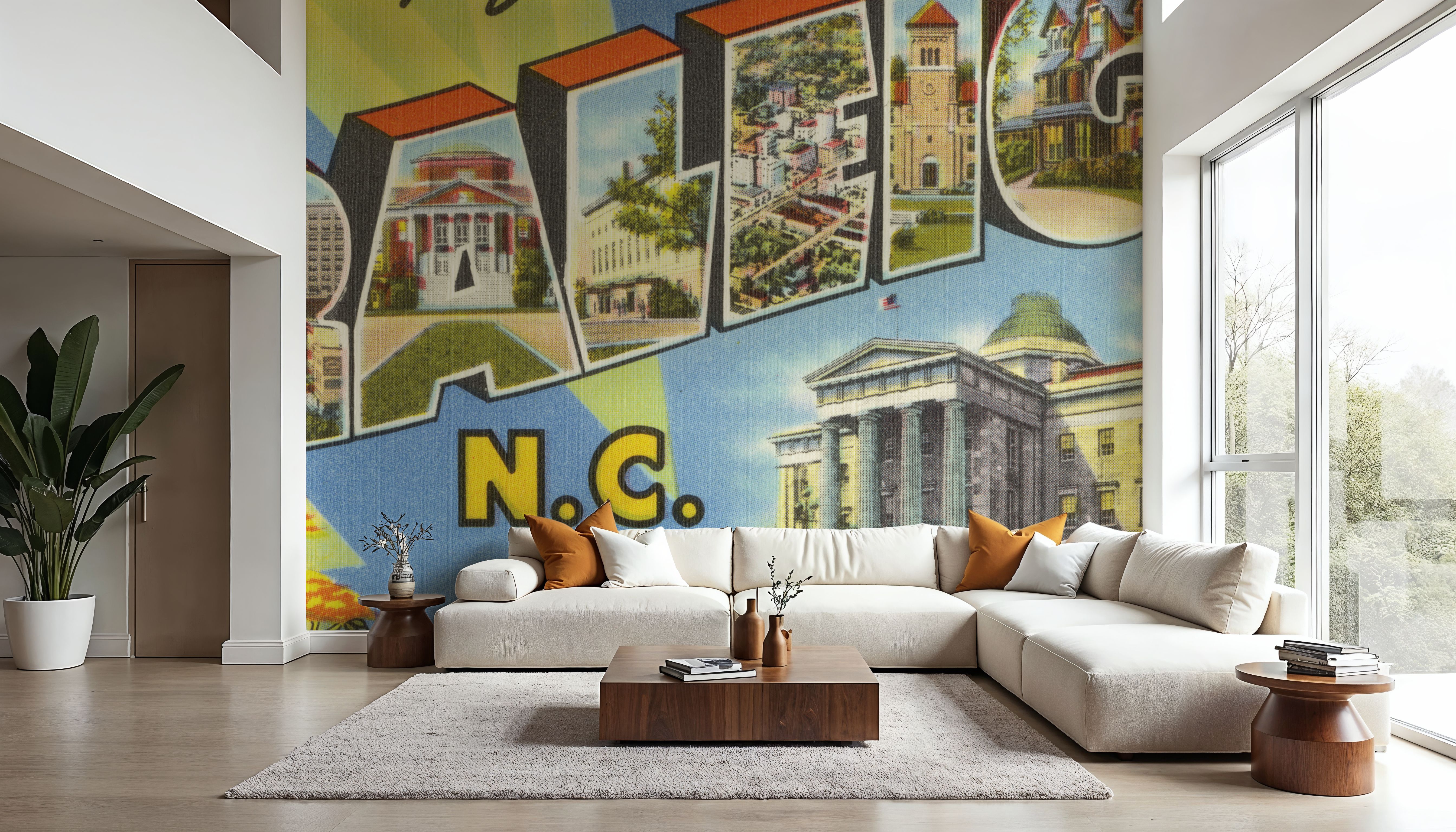 Greetings from Raleigh - Screenprint Postcard