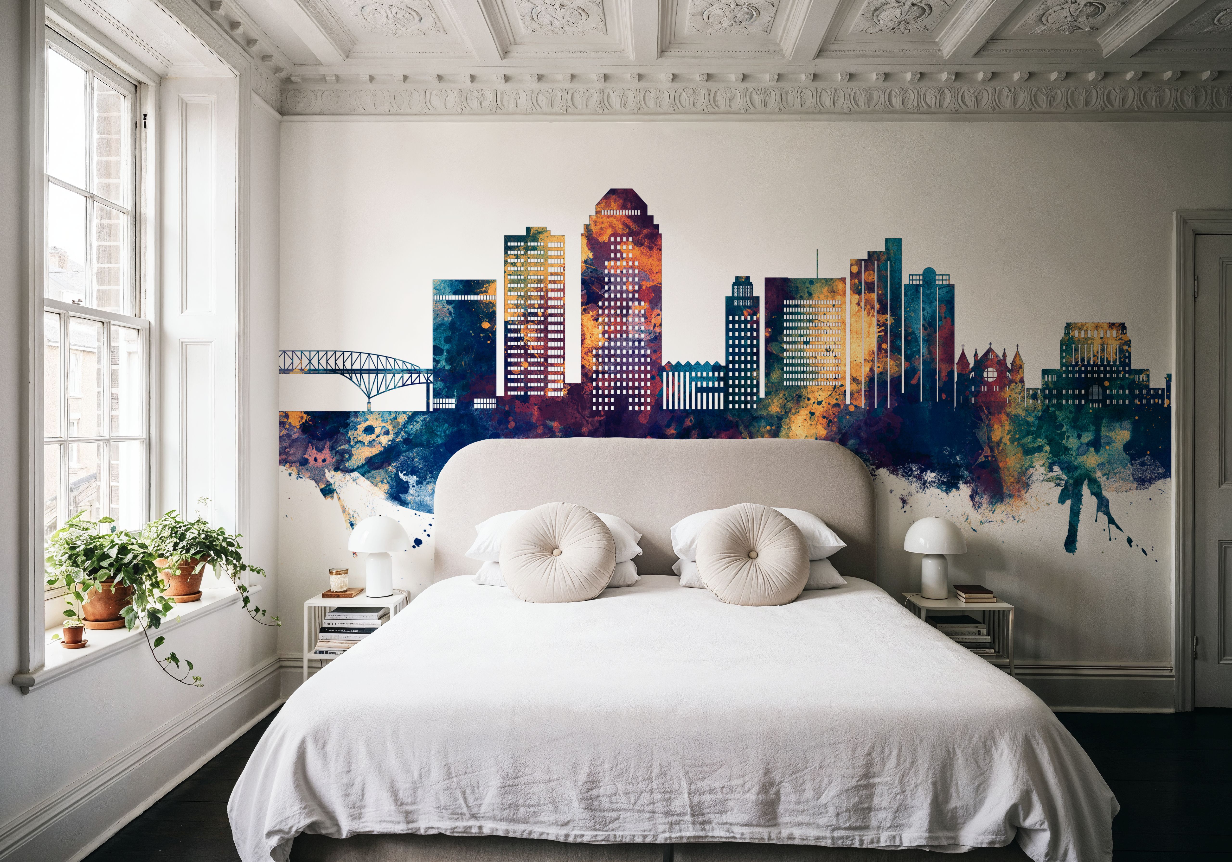 Shreveport Louisiana Skyline Blue & Bronze