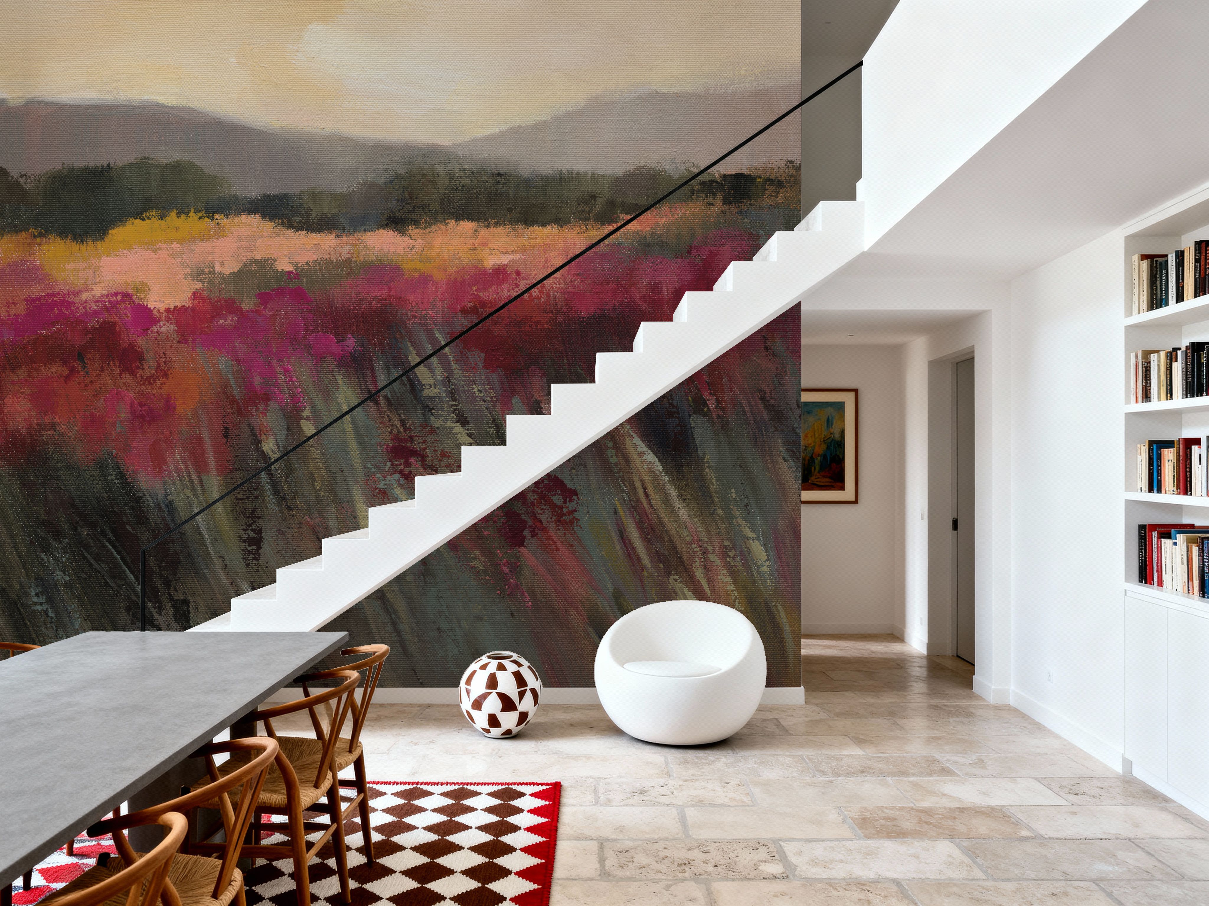 Coral and Magenta Meadow