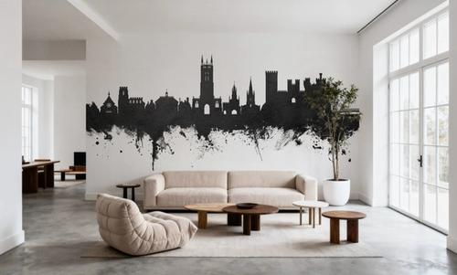 Warwick England Skyline Black & White