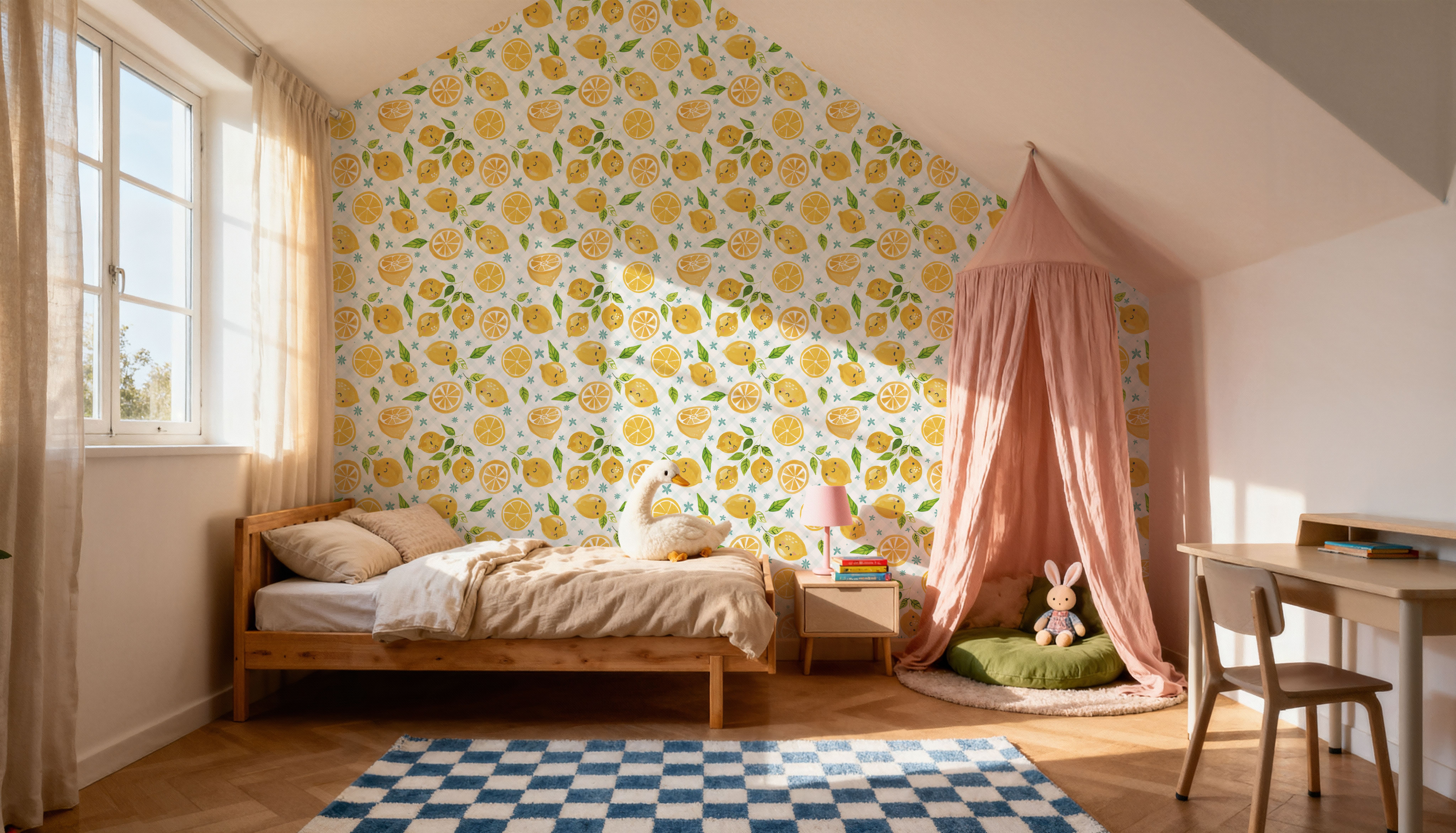 Mellow Lemons Blue Check