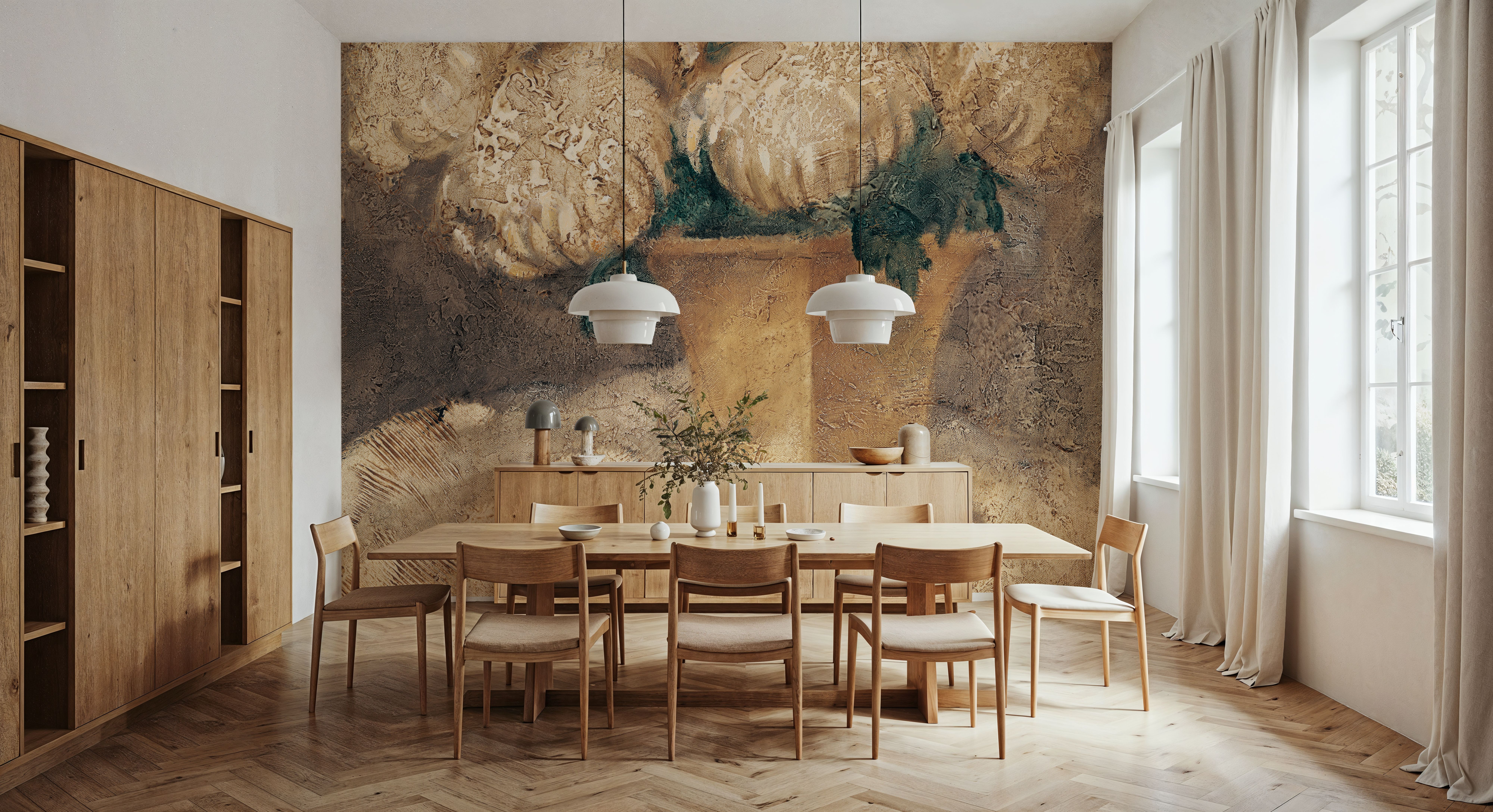 Bouquet of Chrysanthemums, Wallpaper