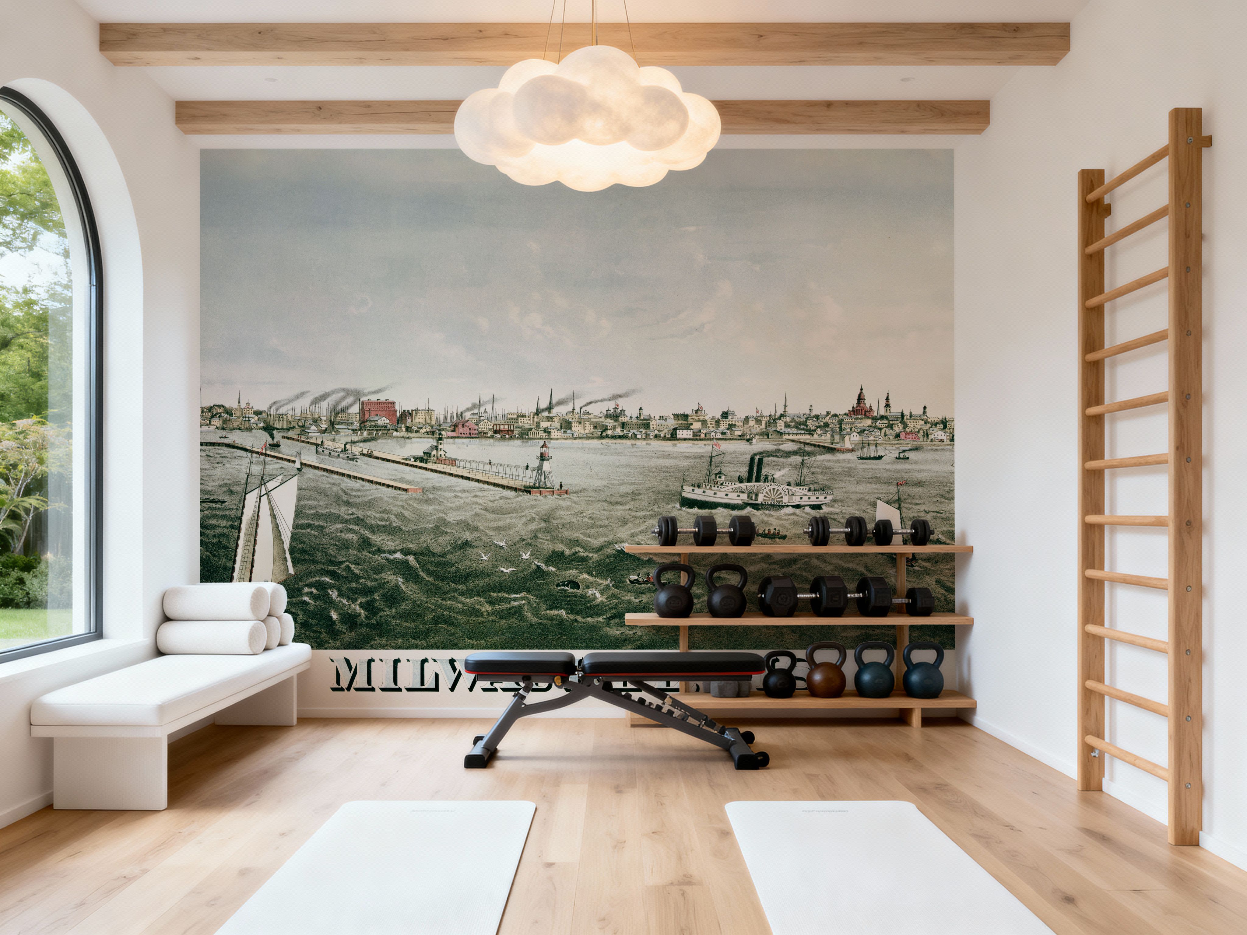 Old view of Milwaukee from Lake Michigan, 1874