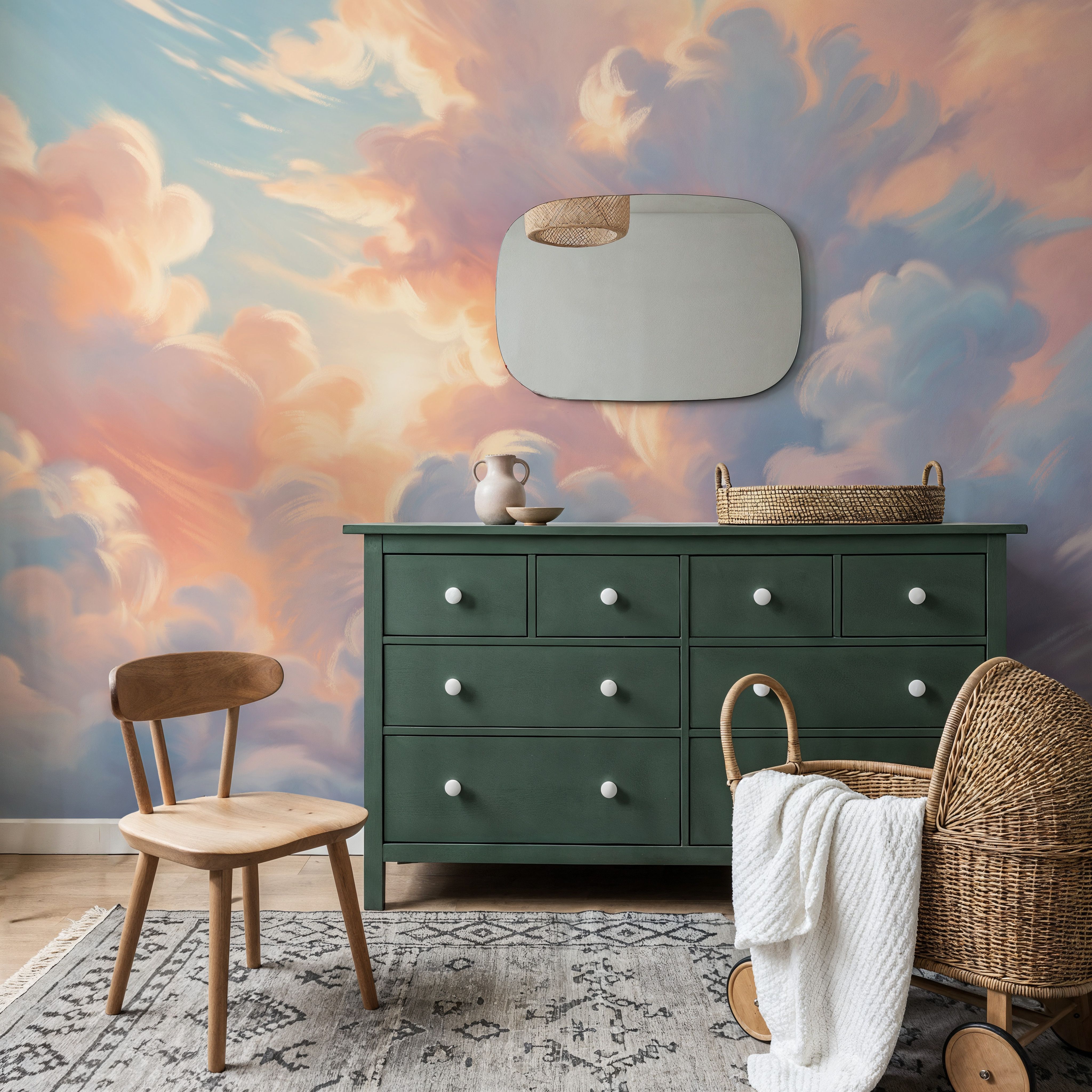 Clouding, Pink & Lavender