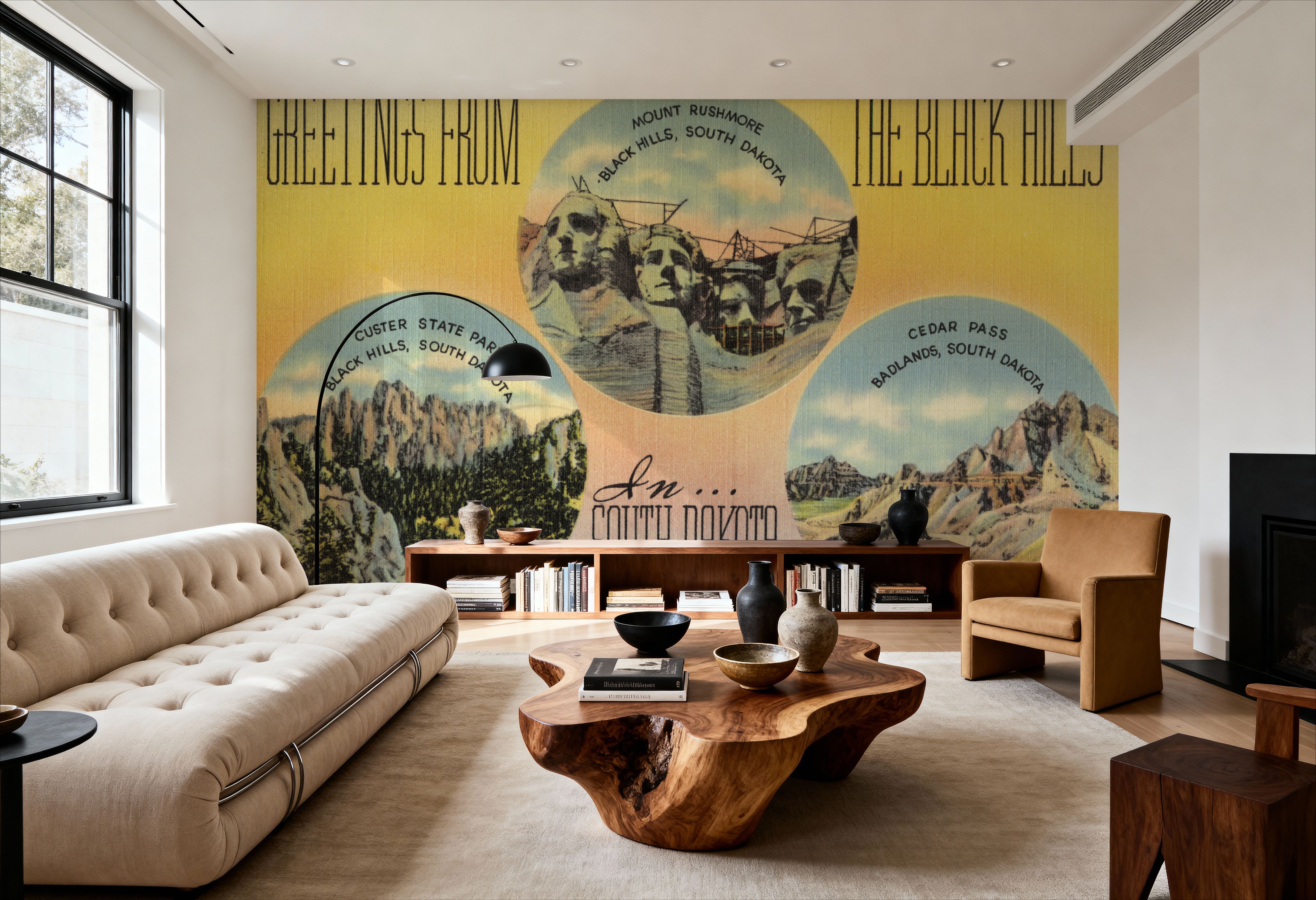 Greetings from Mount Rushmore - Screenprint Postcard