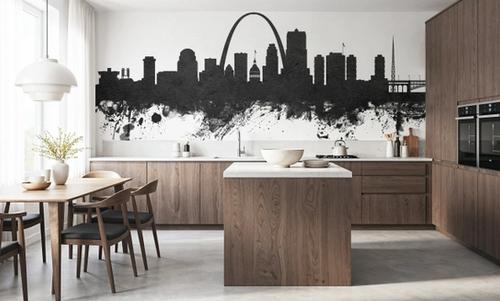 St Louis Missouri Skyline Black & White