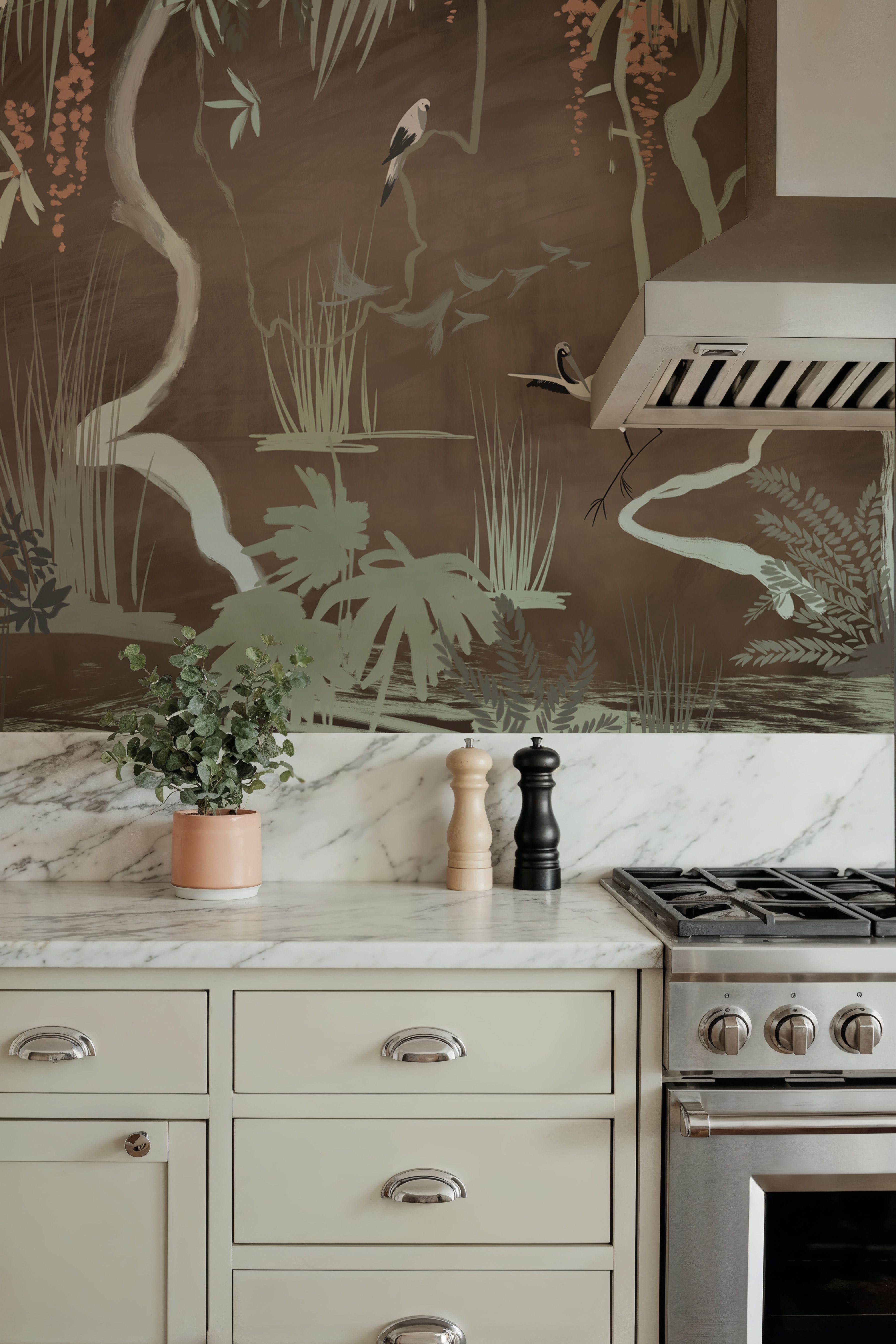 Painted Herons Scenery, Earth