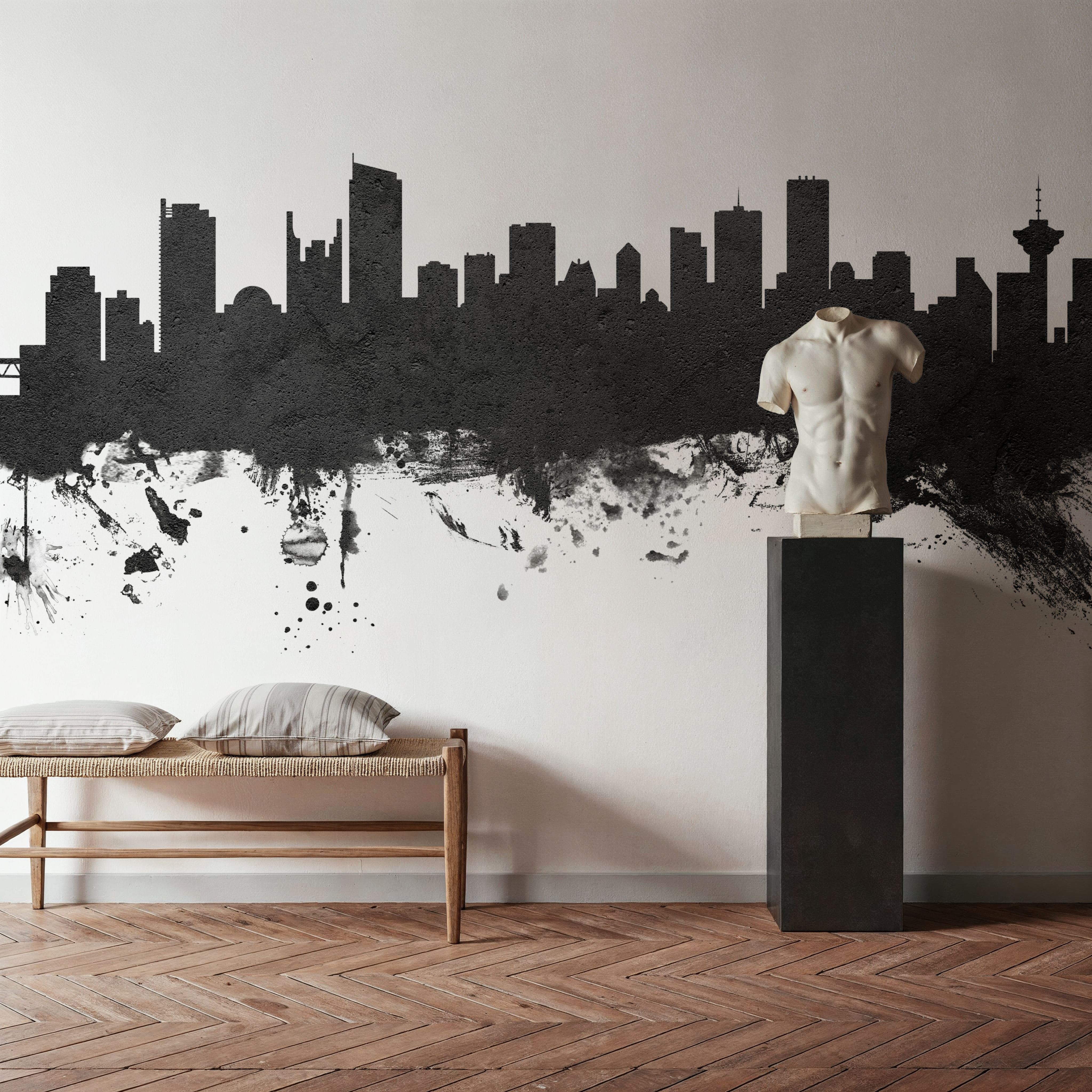 Vancouver Canada Skyline Black & White