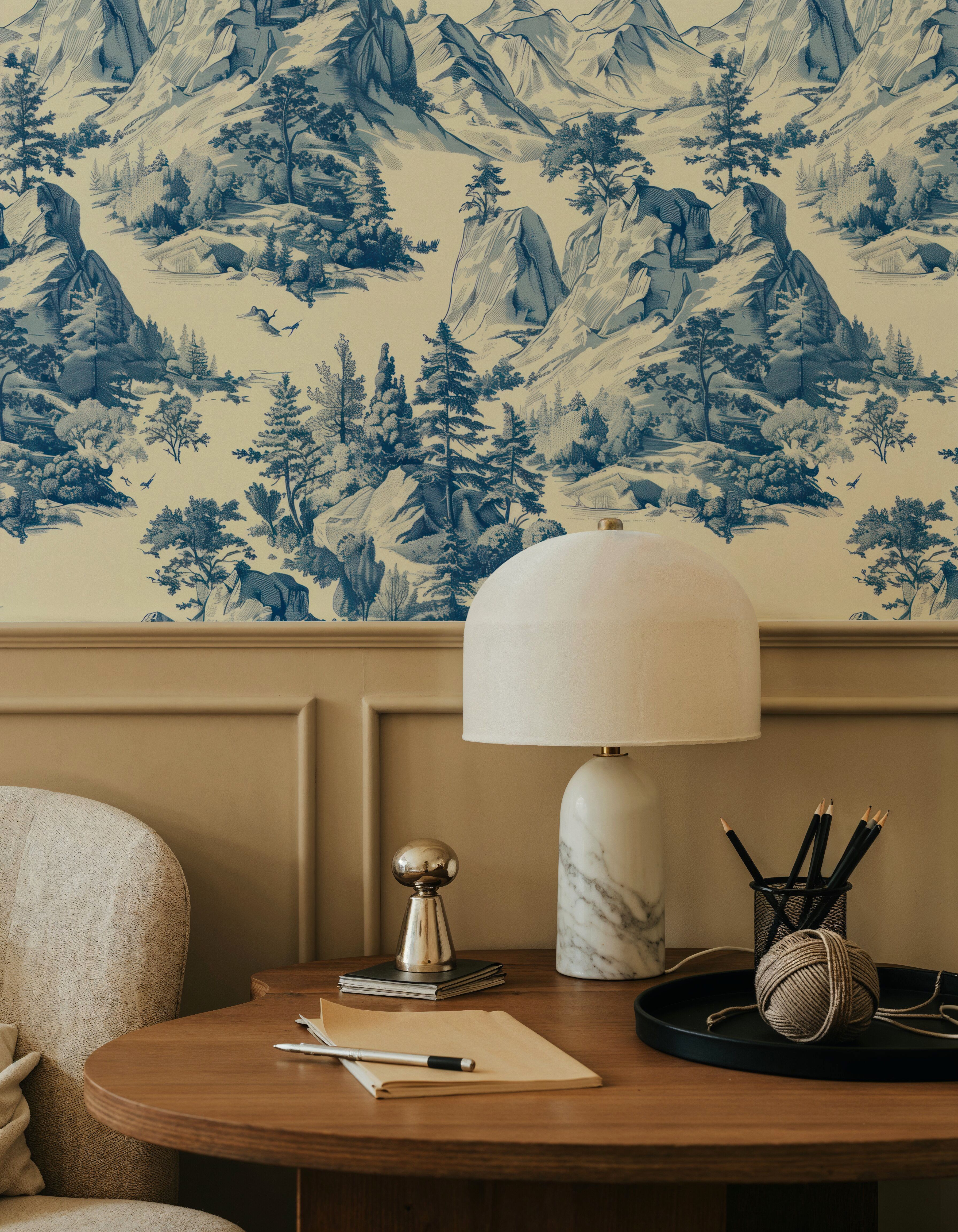 Toile Hills, Porcelain Blue