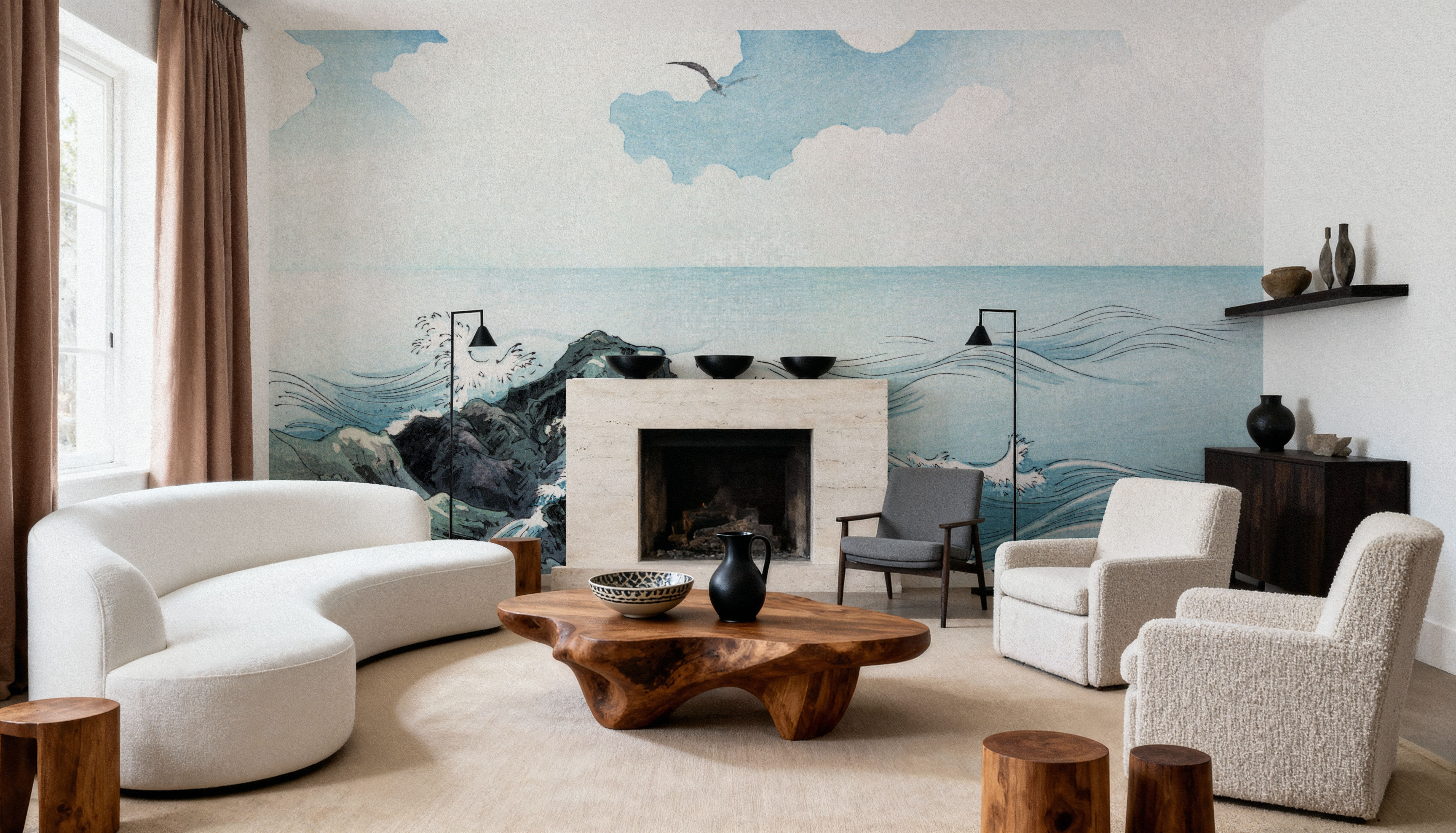 Kojima Island, Japanese Woodcut