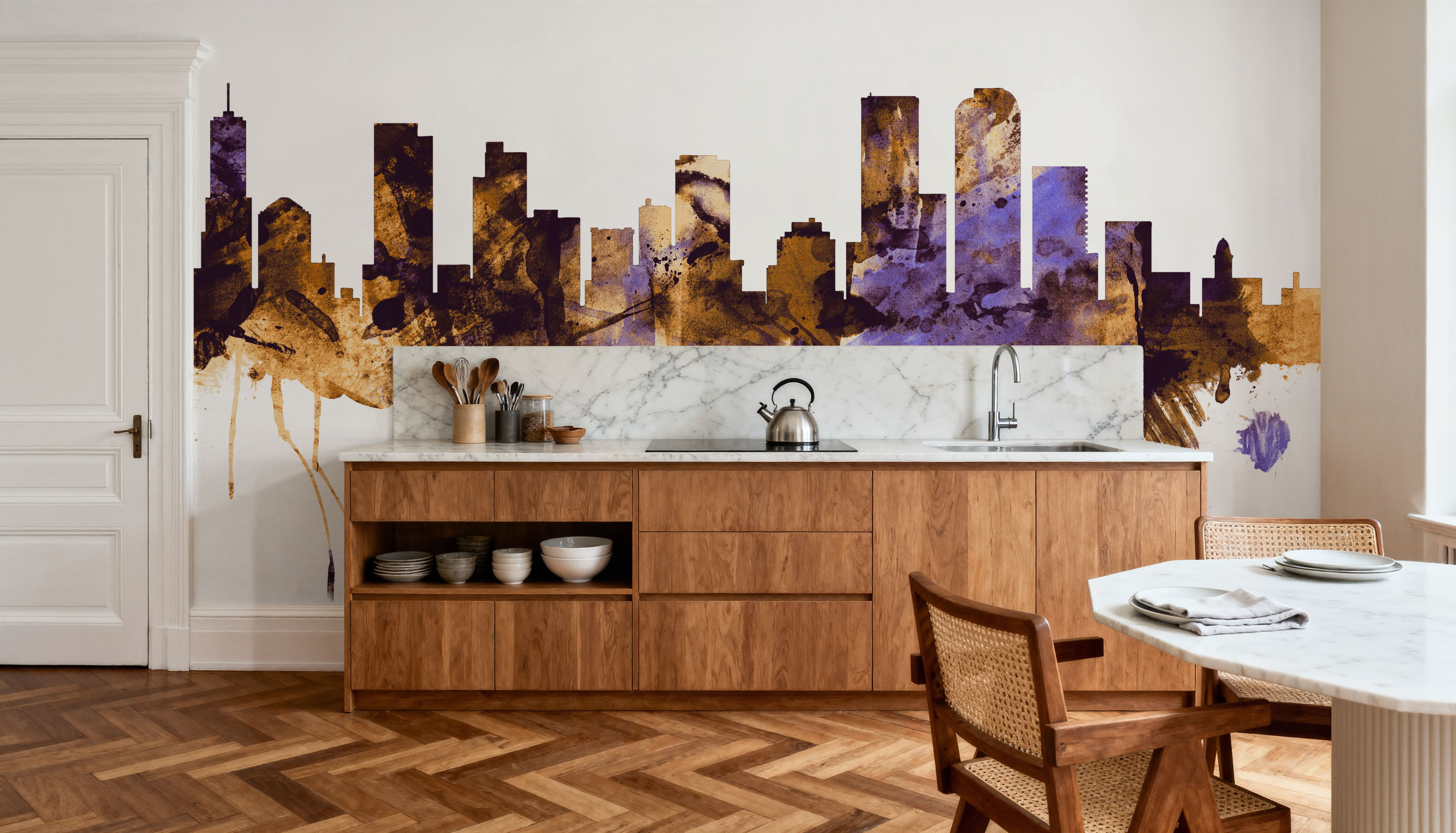 Denver Skyline Purple & Gold