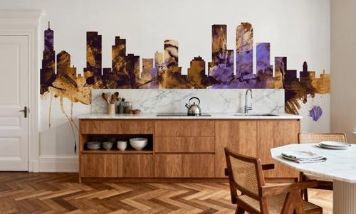 Denver Skyline Purple & Gold